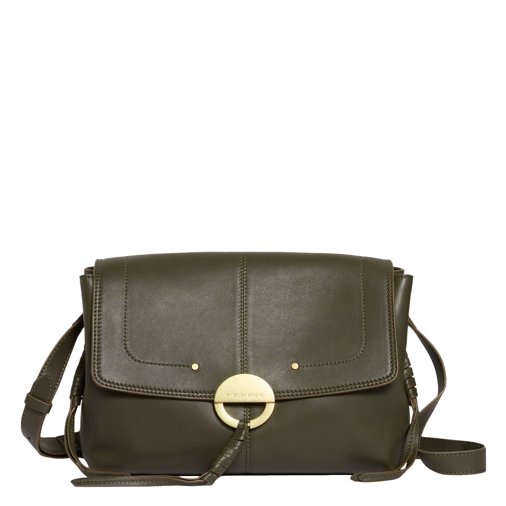 Sac bandoulière en cuir souple  OTHILIA Militaire