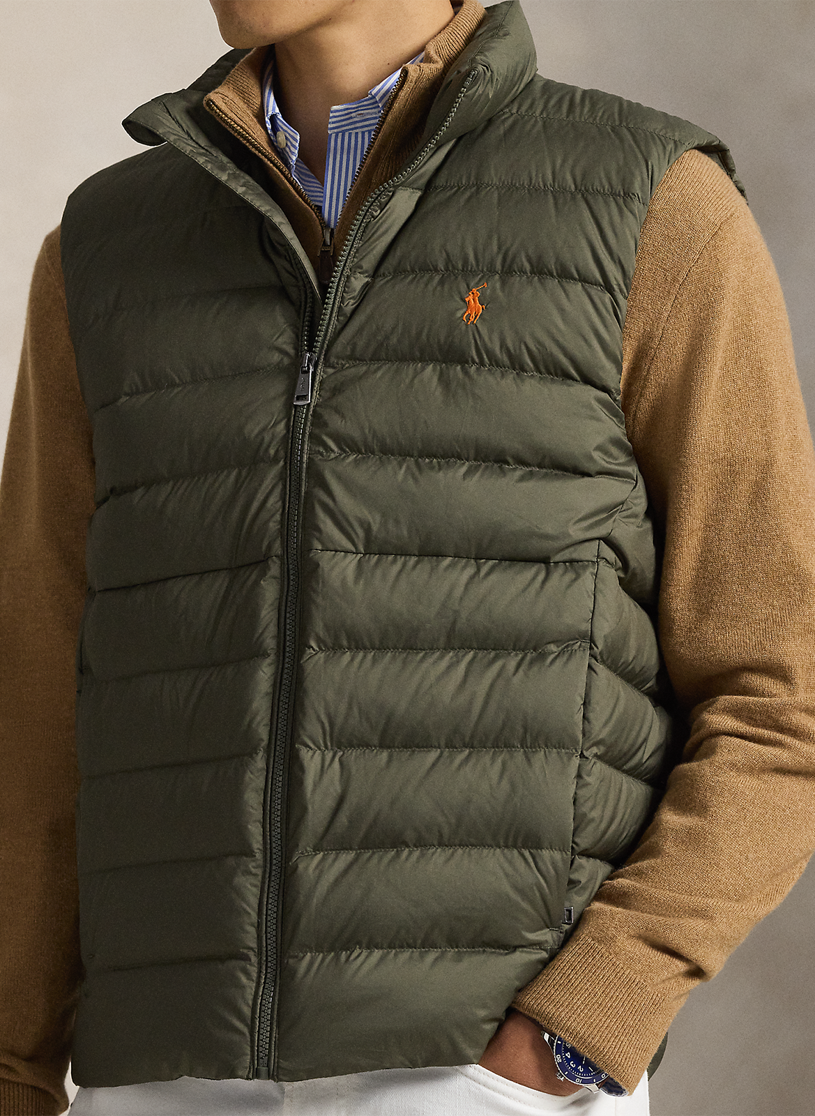 Doudoune col montant  POLO RALPH LAUREN Vert