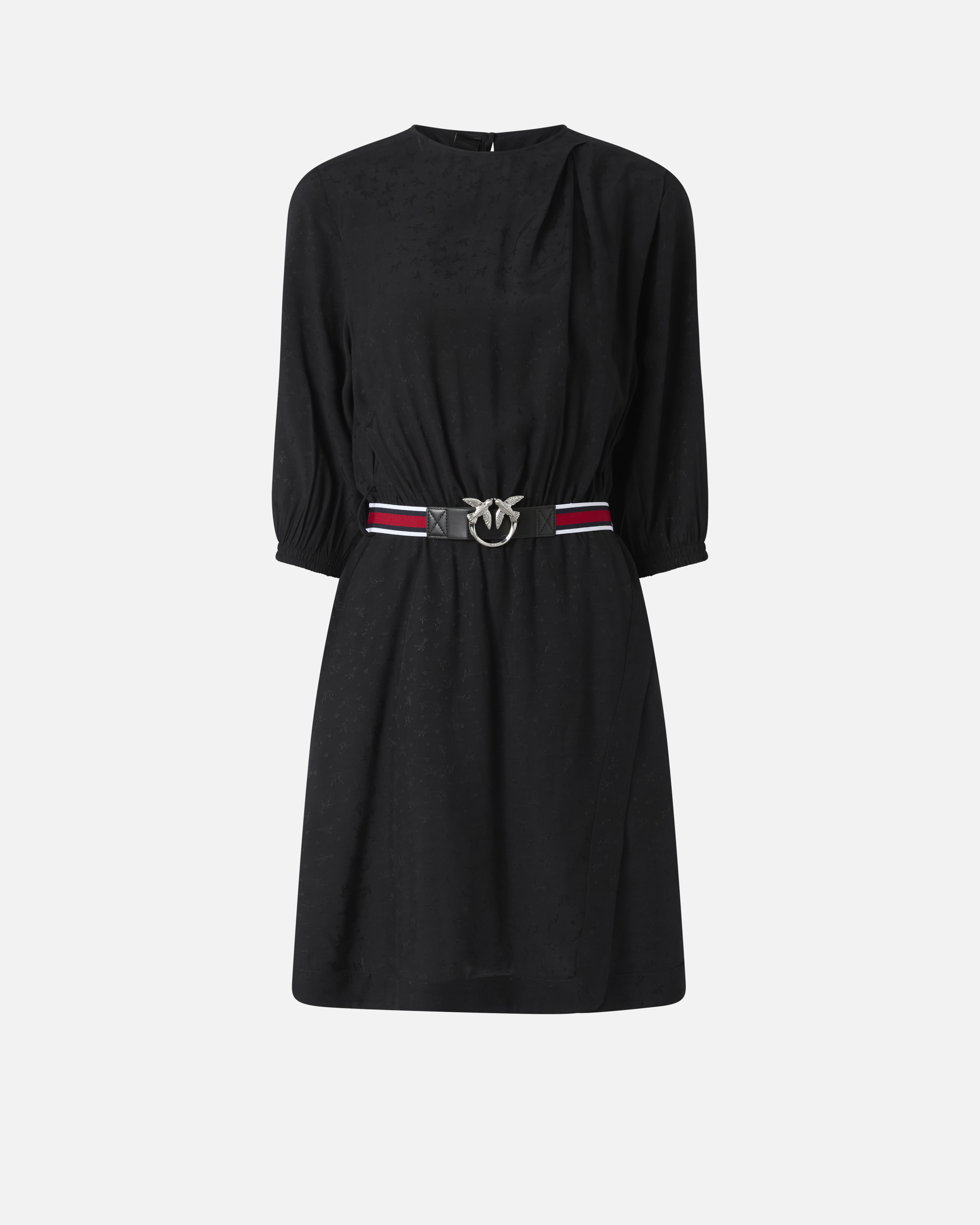 Jacquard viscose dress PINKO Black