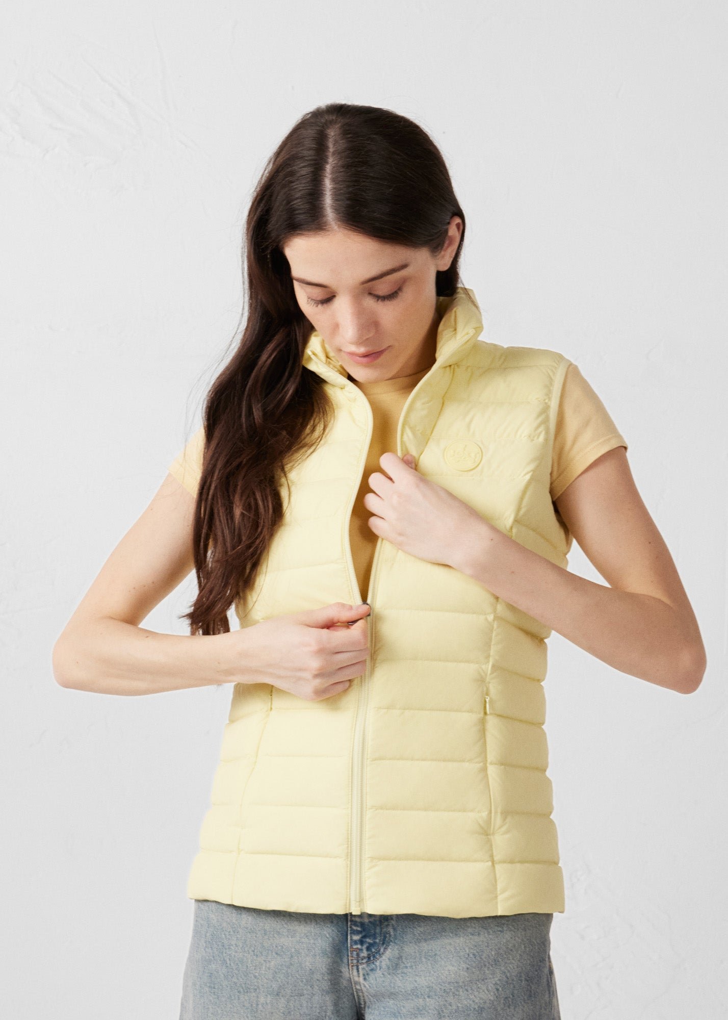 Stretch sleeveless down jacket Grenada JOTT Yellow