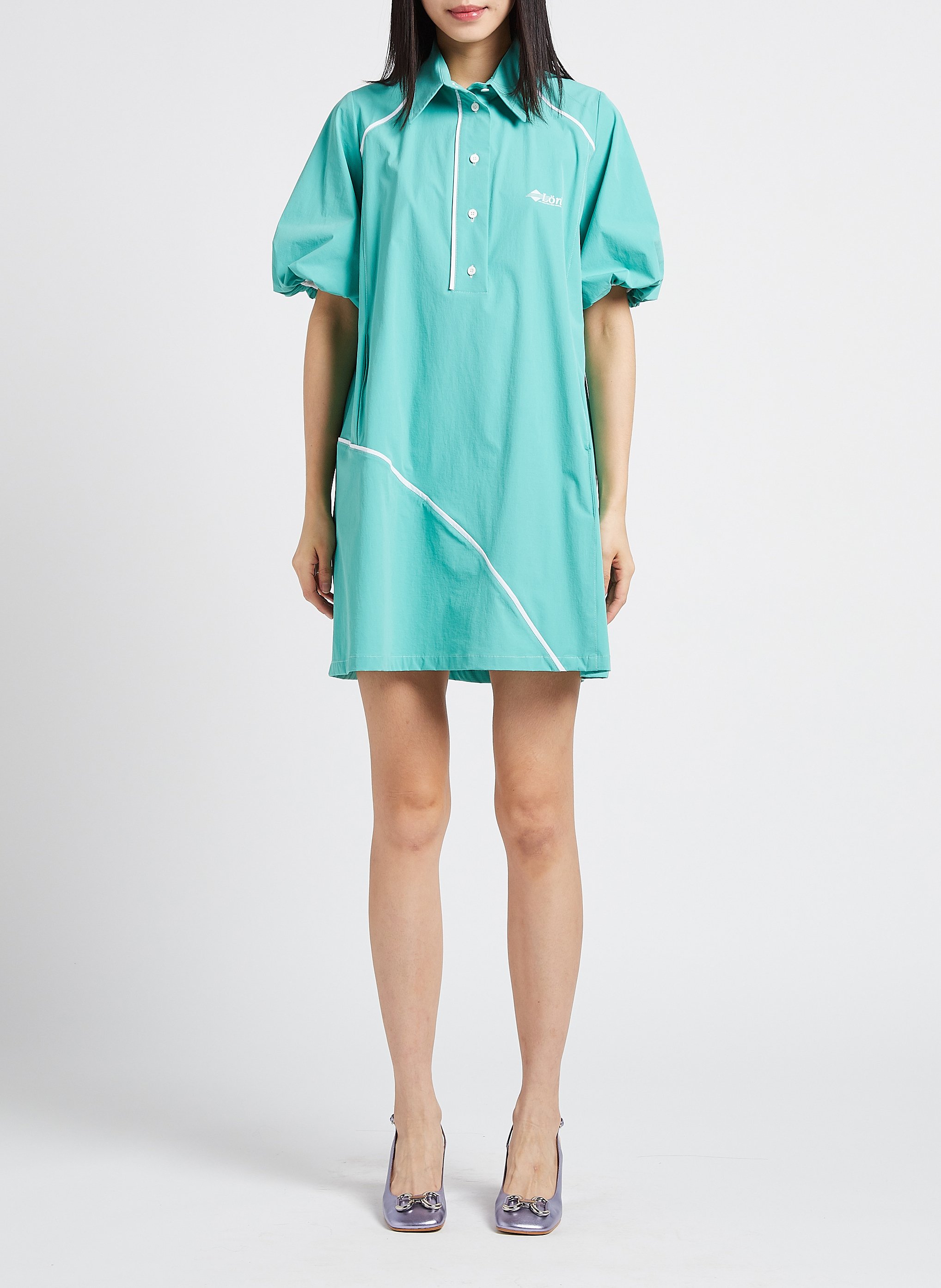 Robe courte col classique  MARGAUX LONNBERG Vert