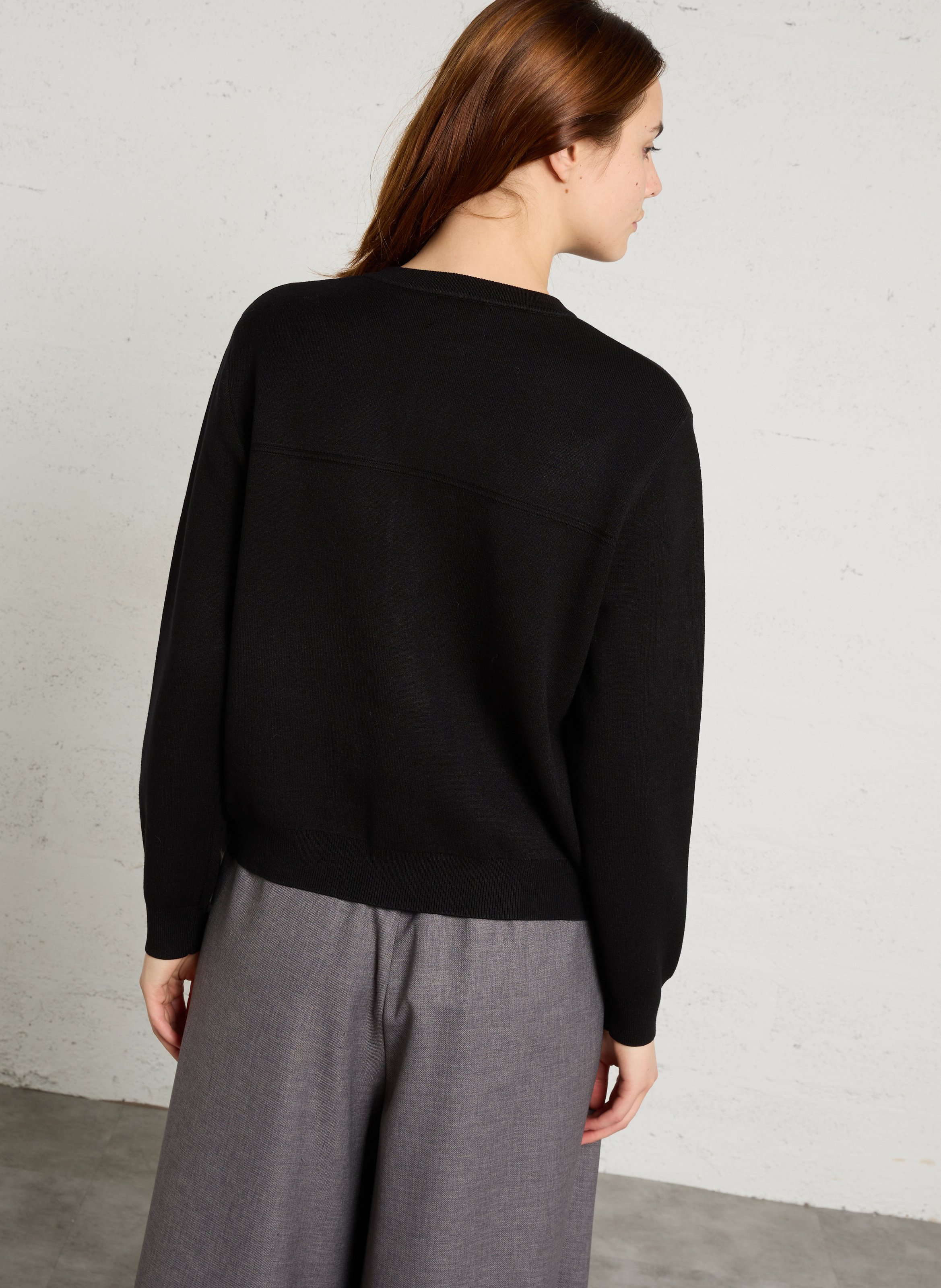 Gilet col rond MAISON 123 Noir