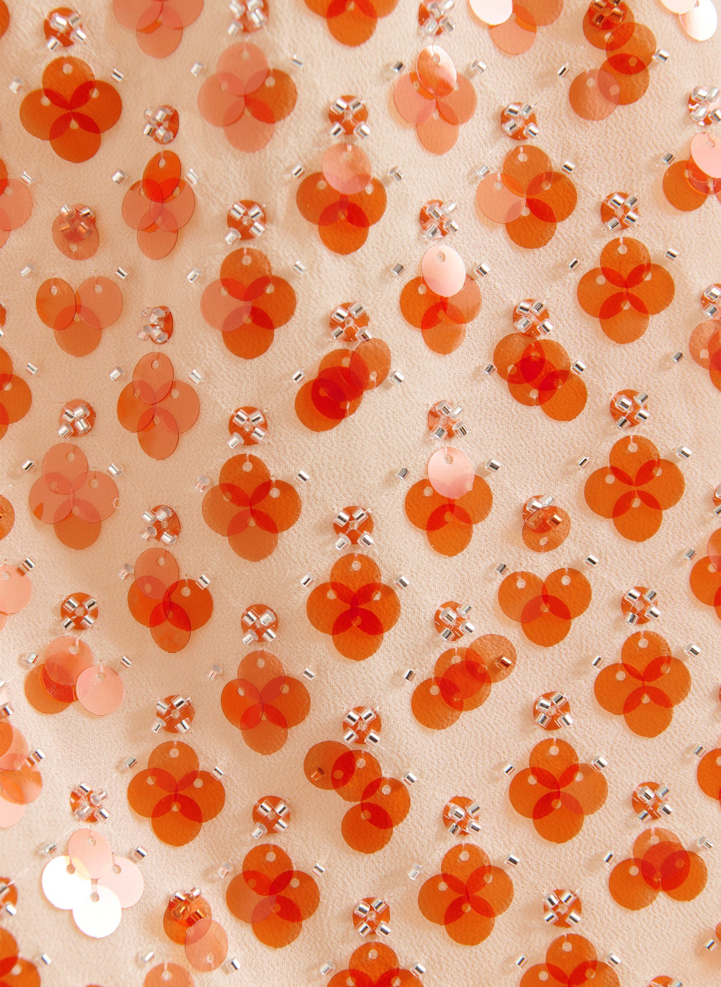 Oversize-Top mit Rundhalsausschnitt und Print ESSENTIEL ANTWERP Orange