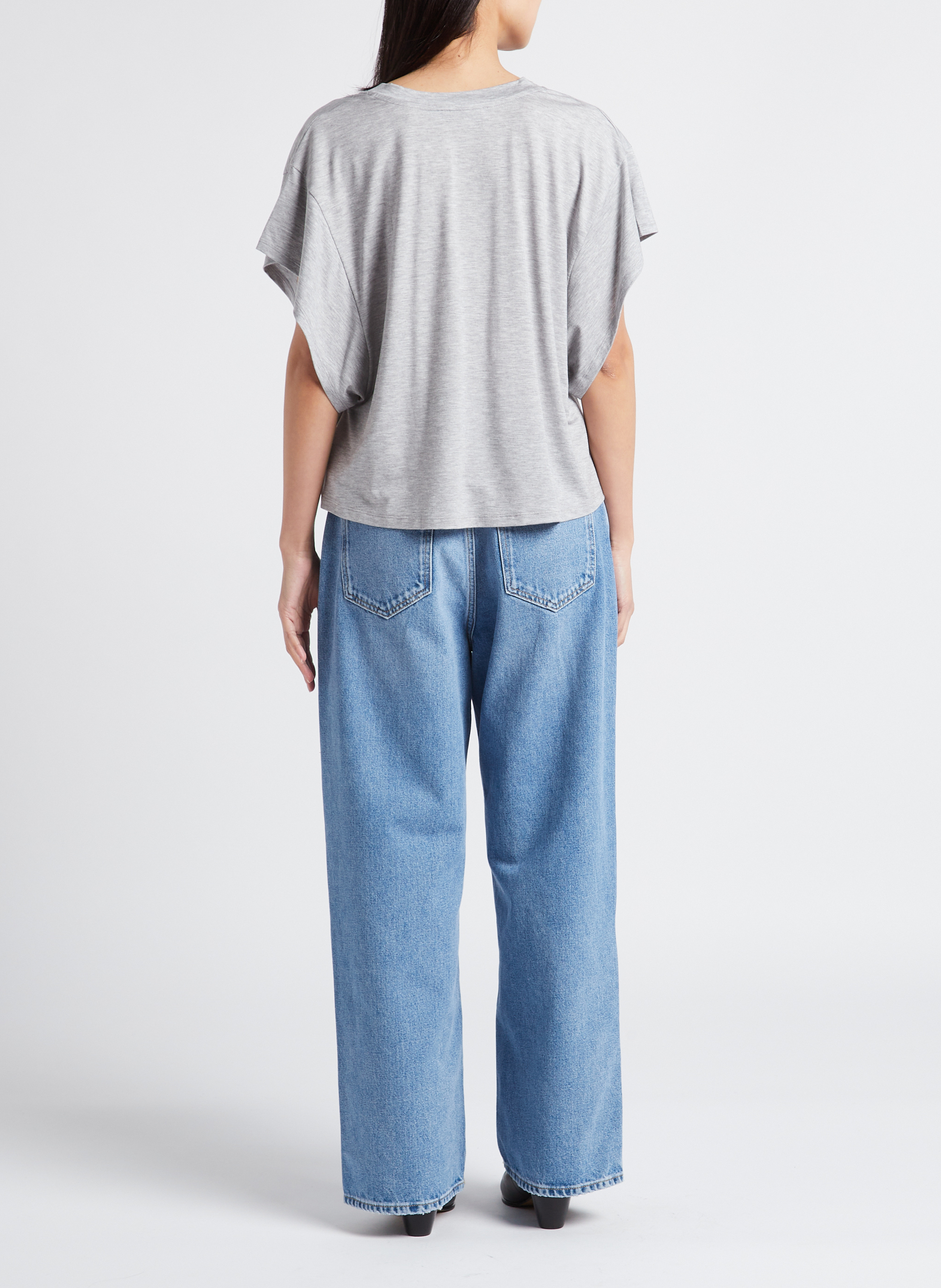 Tee-shirt ample col V  IRO Gris