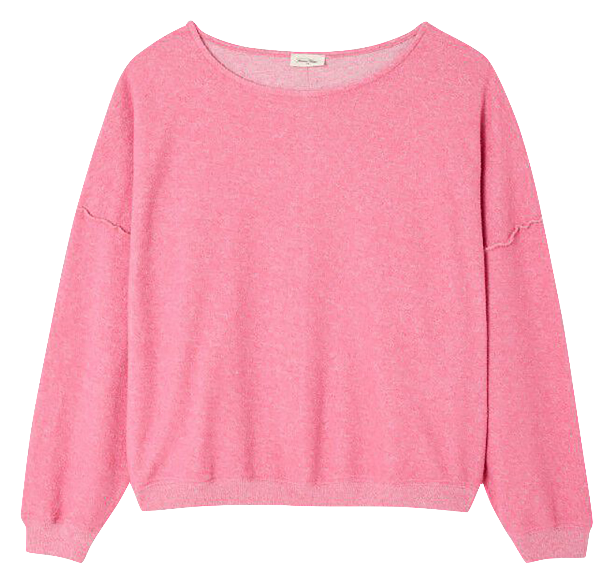 Gerader Rundhalsausschnitt-Sweatshirt uni AMERICAN VINTAGE Rosa