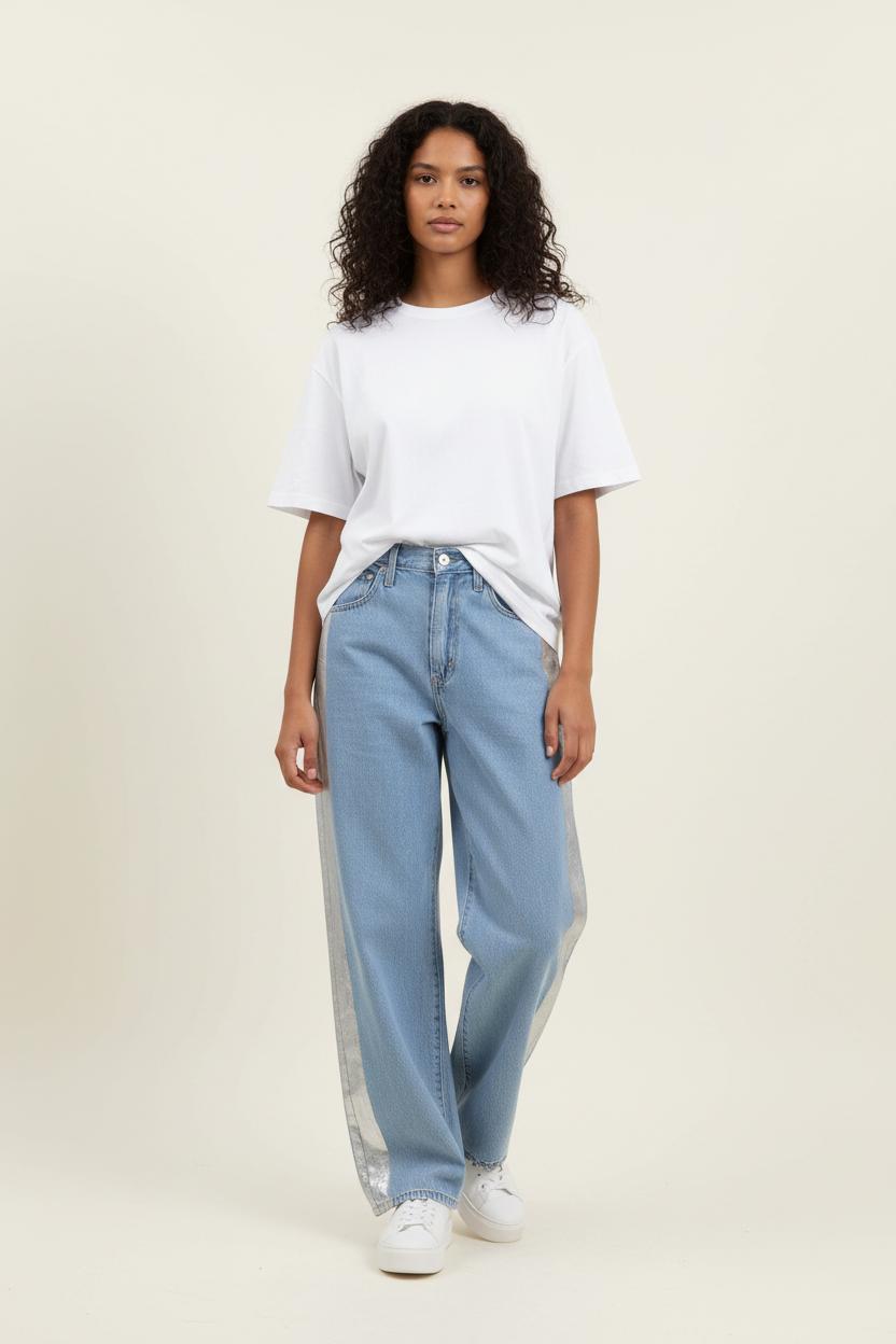 Cropped slim jeans with studs LEVI'S - Seconde main Blue