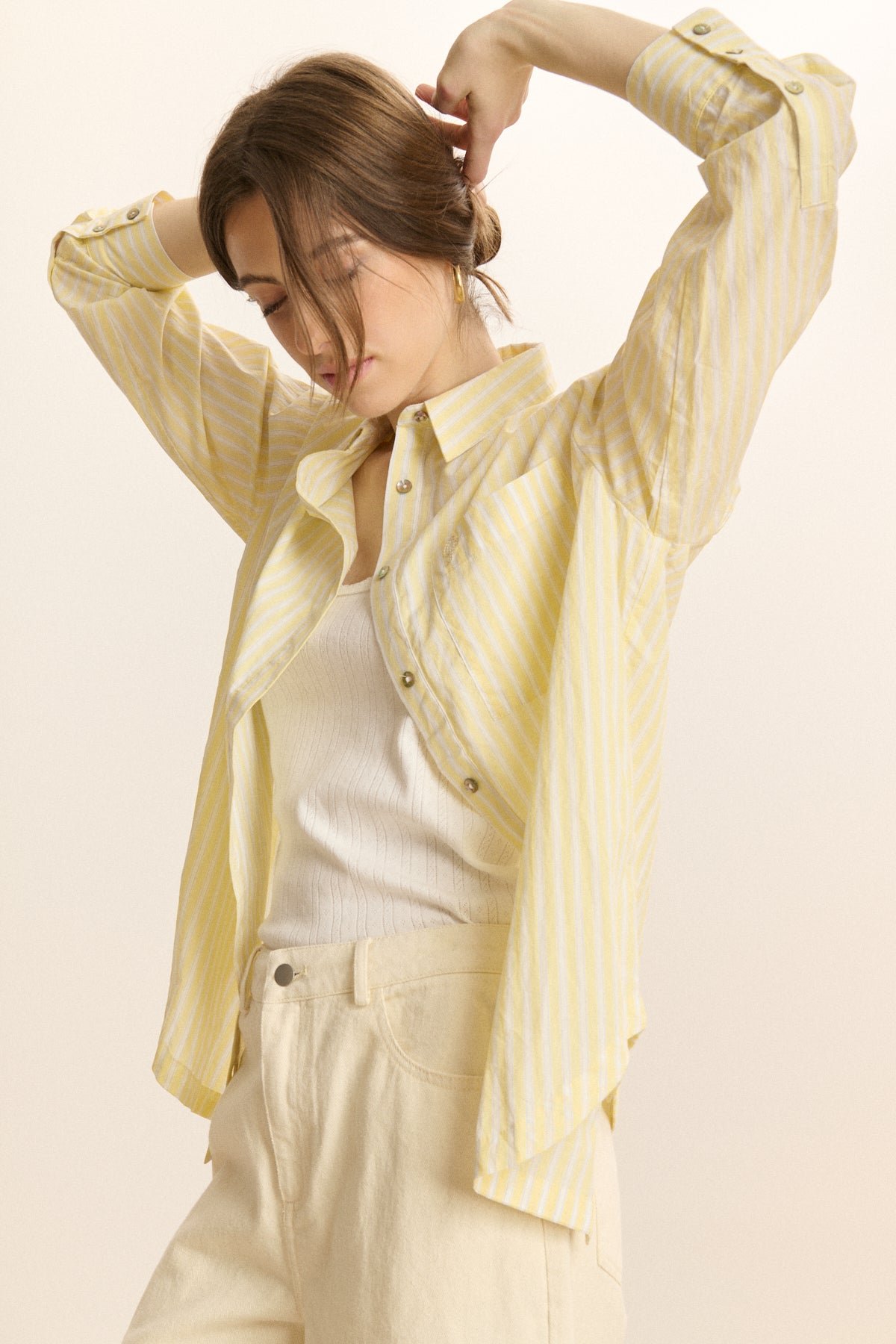 Striped long-sleeve shirt GARANCE PARIS Yellow