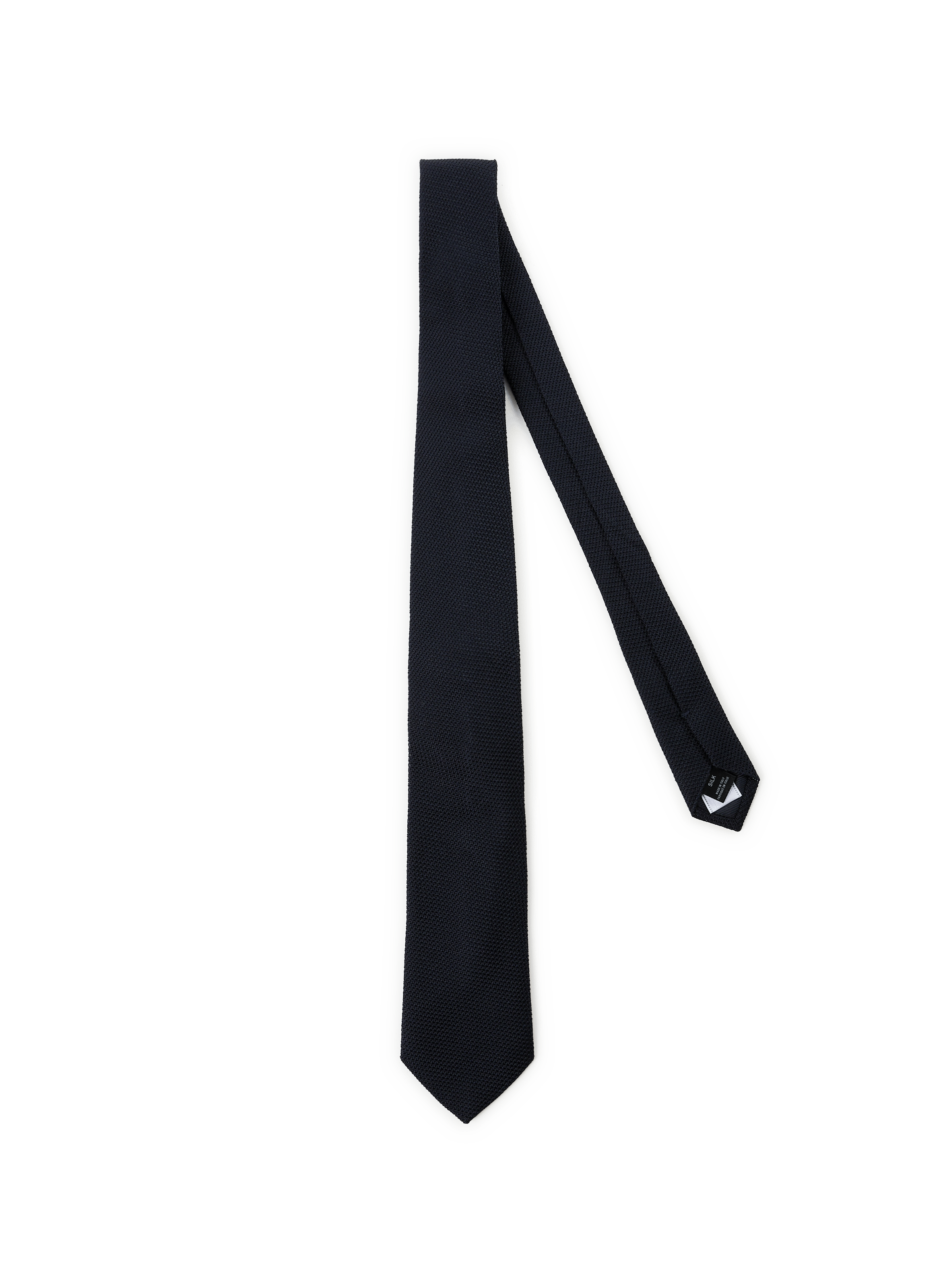 Textured silk tie SAISON 1865 Blue