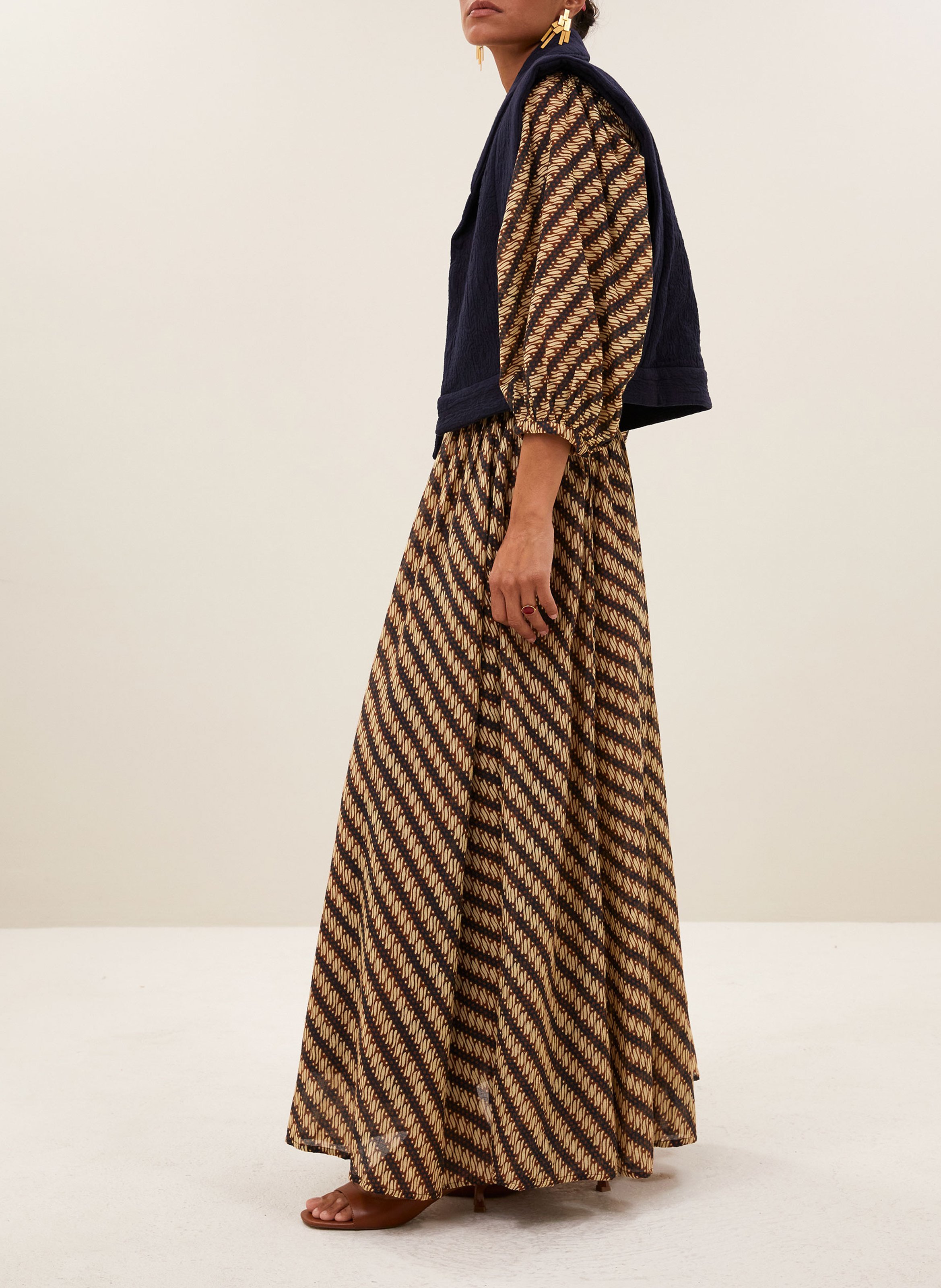 Lange, gerende rok BY BAR Veelkleurig