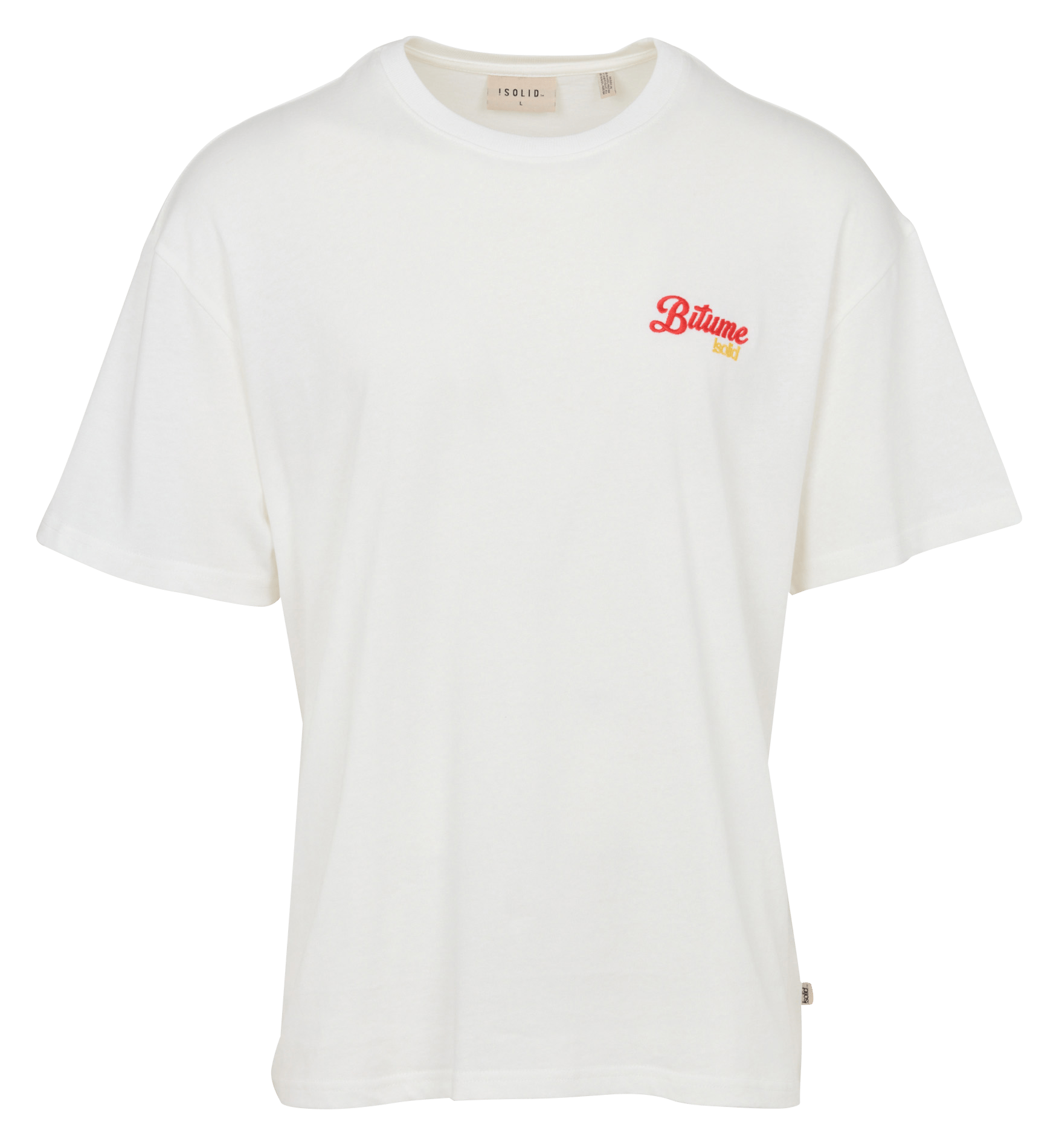 Baumwoll-Pullover mit Rundhalsausschnitt SOLID Weiss