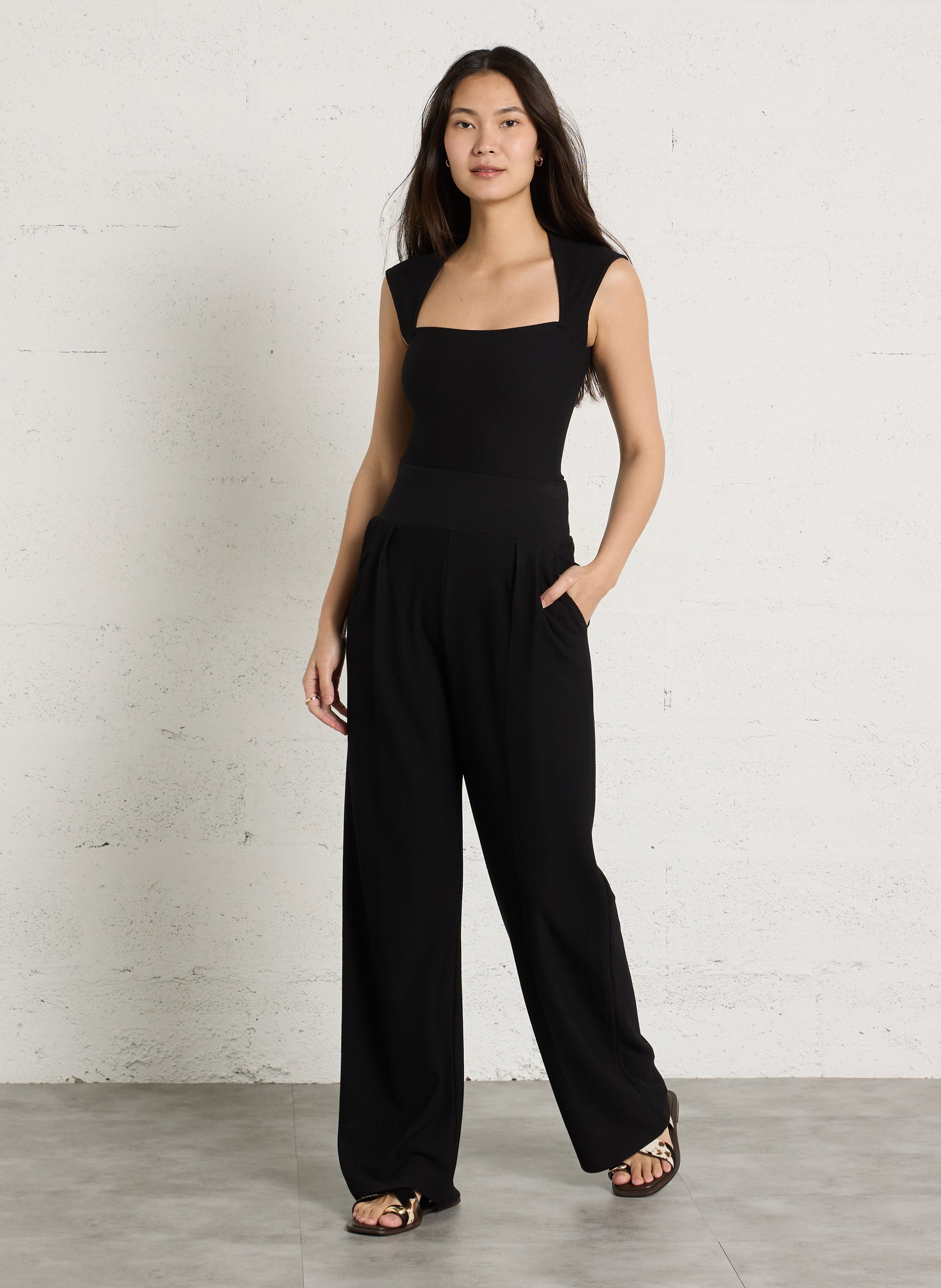 Sandales plates en cuir pony BIBI LOU Multicolore