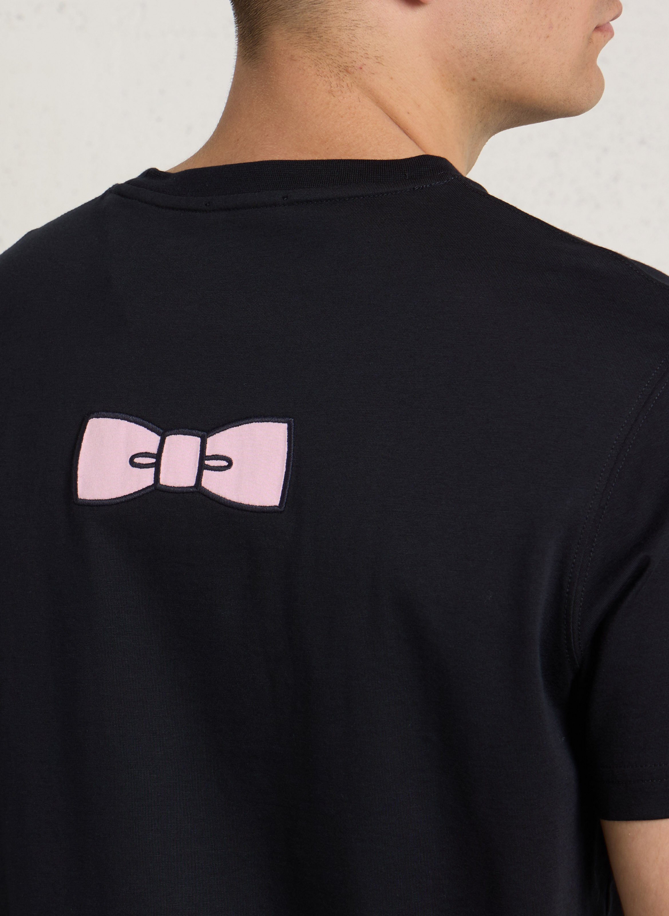 Oversized round-neck cotton T-shirt EDEN PARK Blue