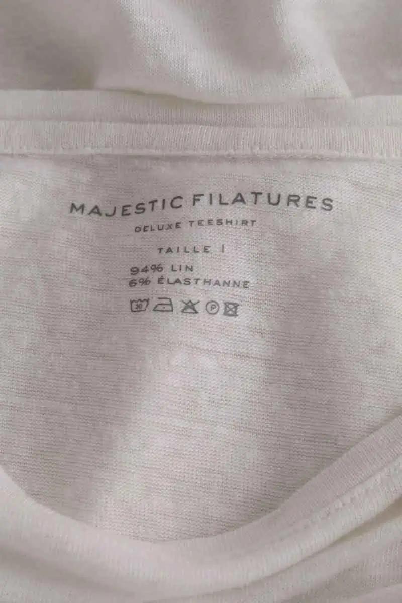 T-shirt MAJESTIC FILATURES - SECONDE MAIN White