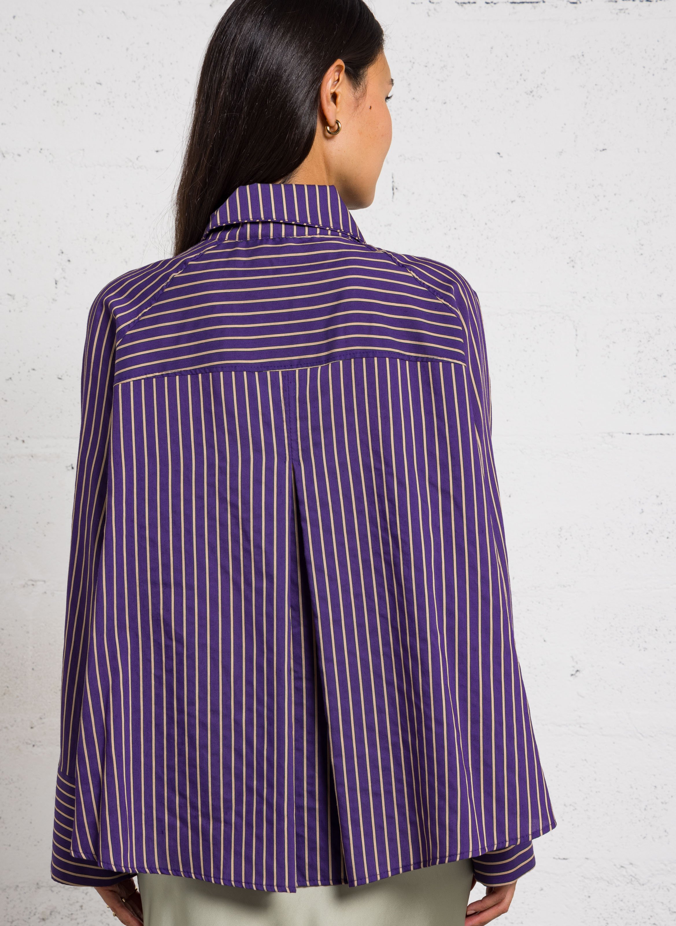 Chemise asymétrique col montant IMPERIAL Violet