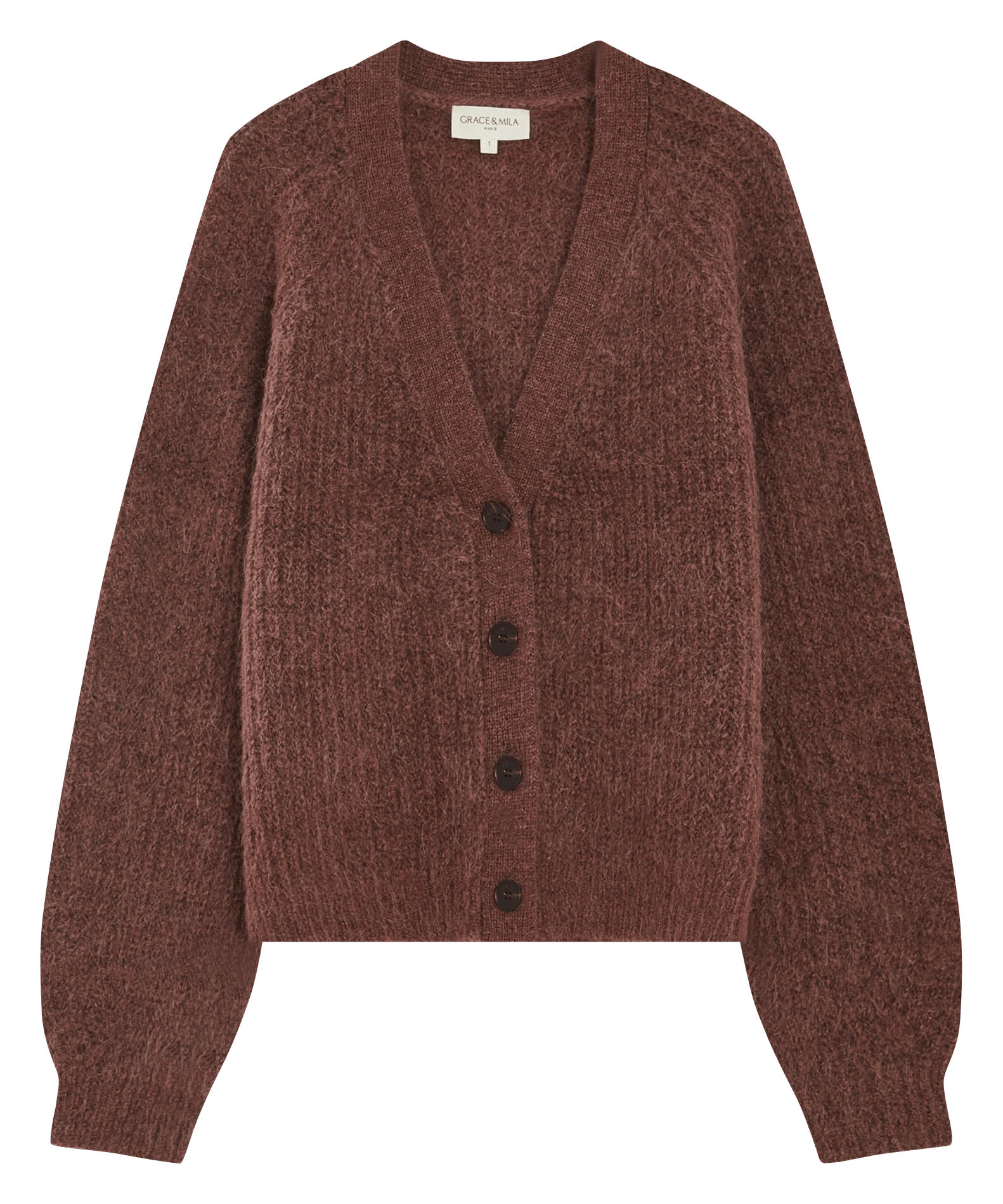 Vest met V-hals | wolblend GRACE ET MILA Roze