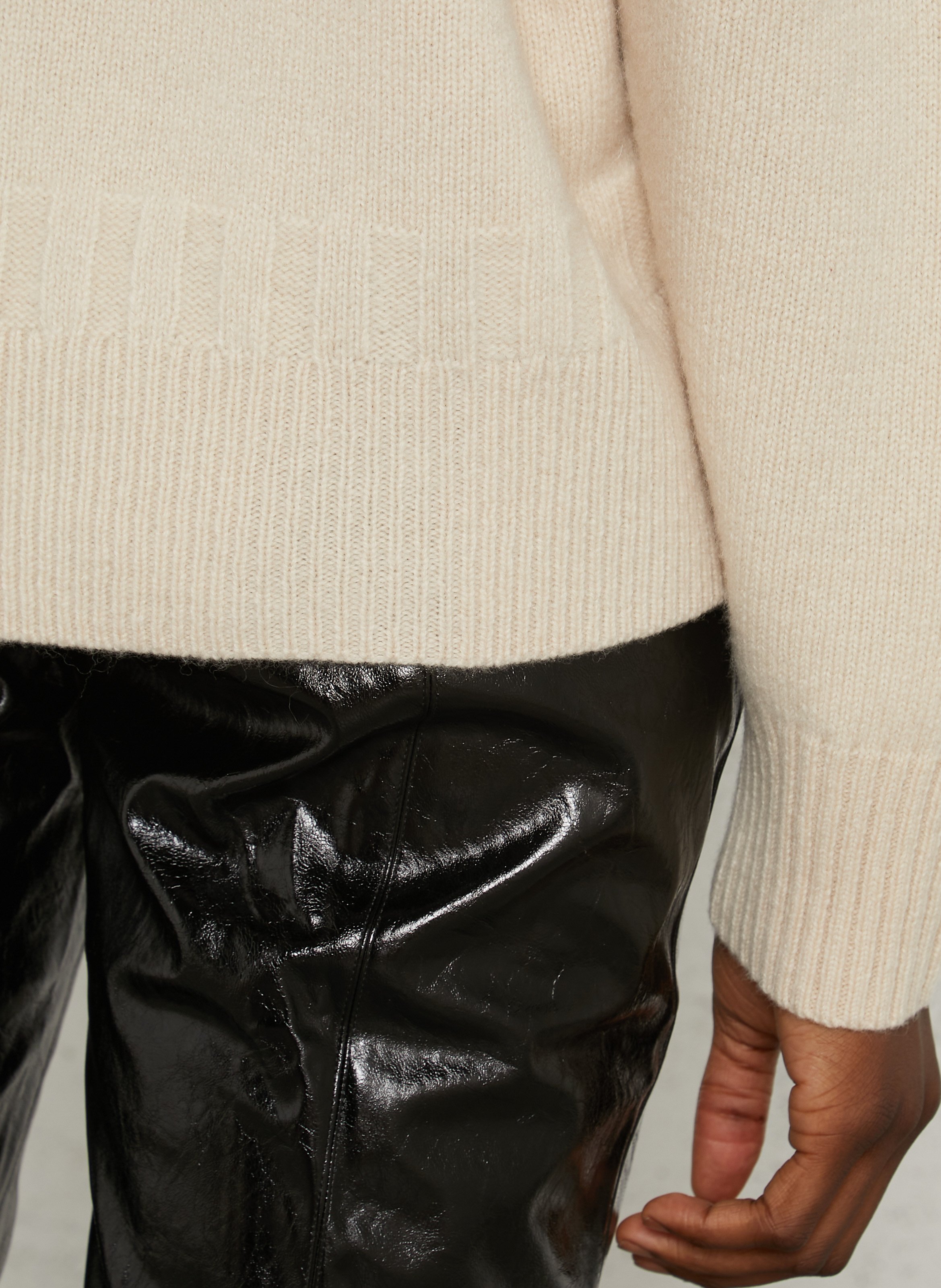 Round-neck wool sweater BELLA JONES Beige