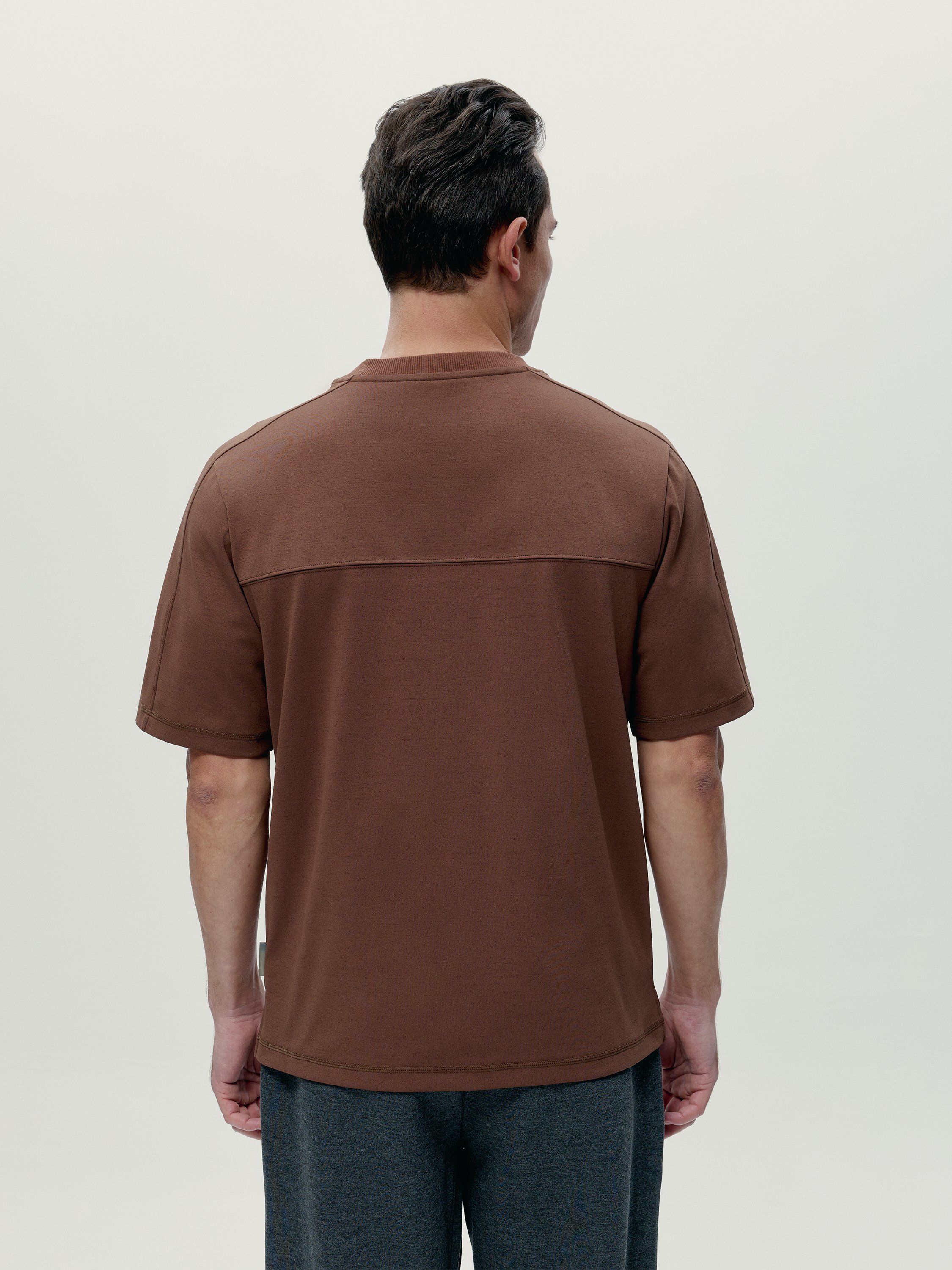 Short-sleeve performance recovery T-shirt | Brown BORN Men