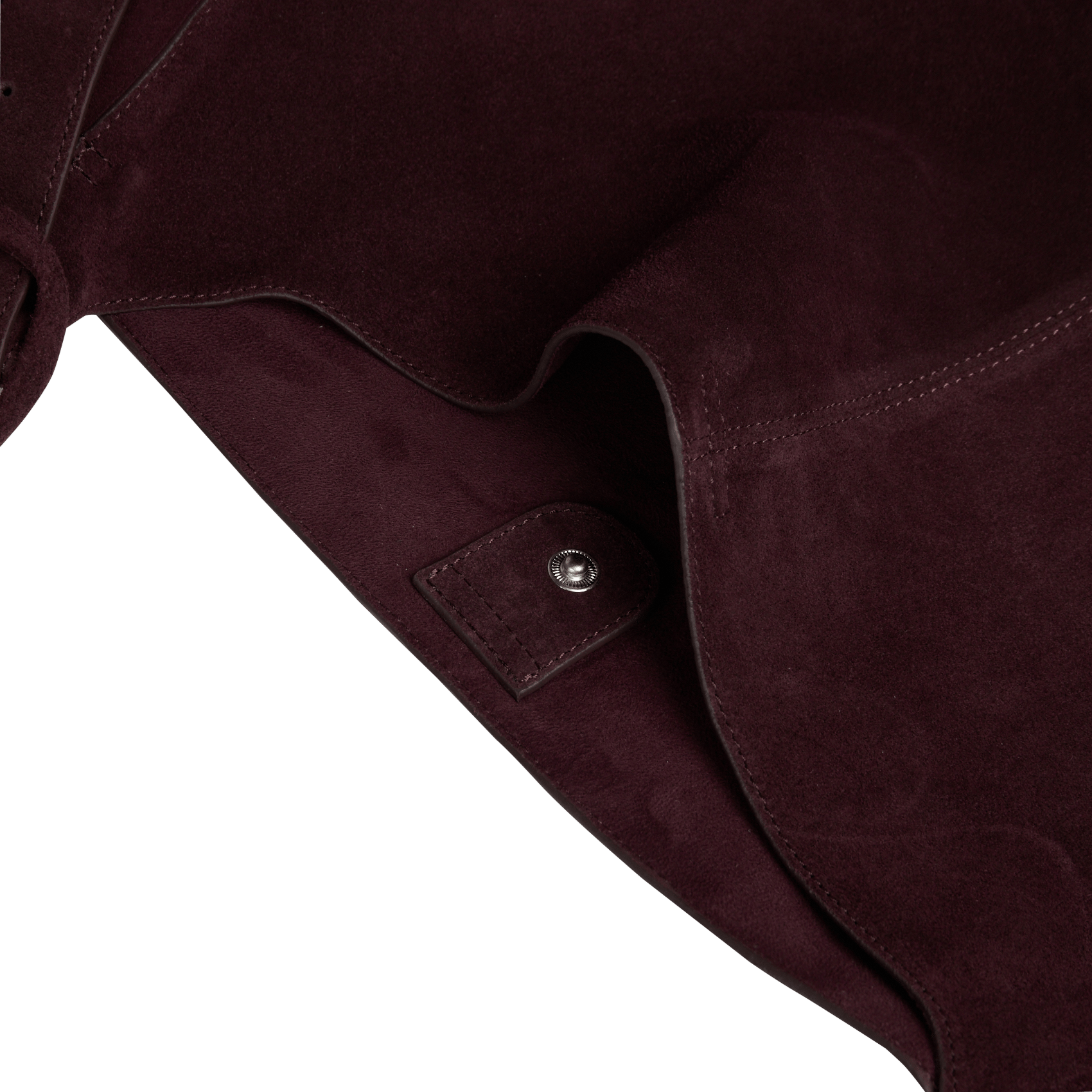 Beuteltasche aus Veloursleder IKKS Pflaume