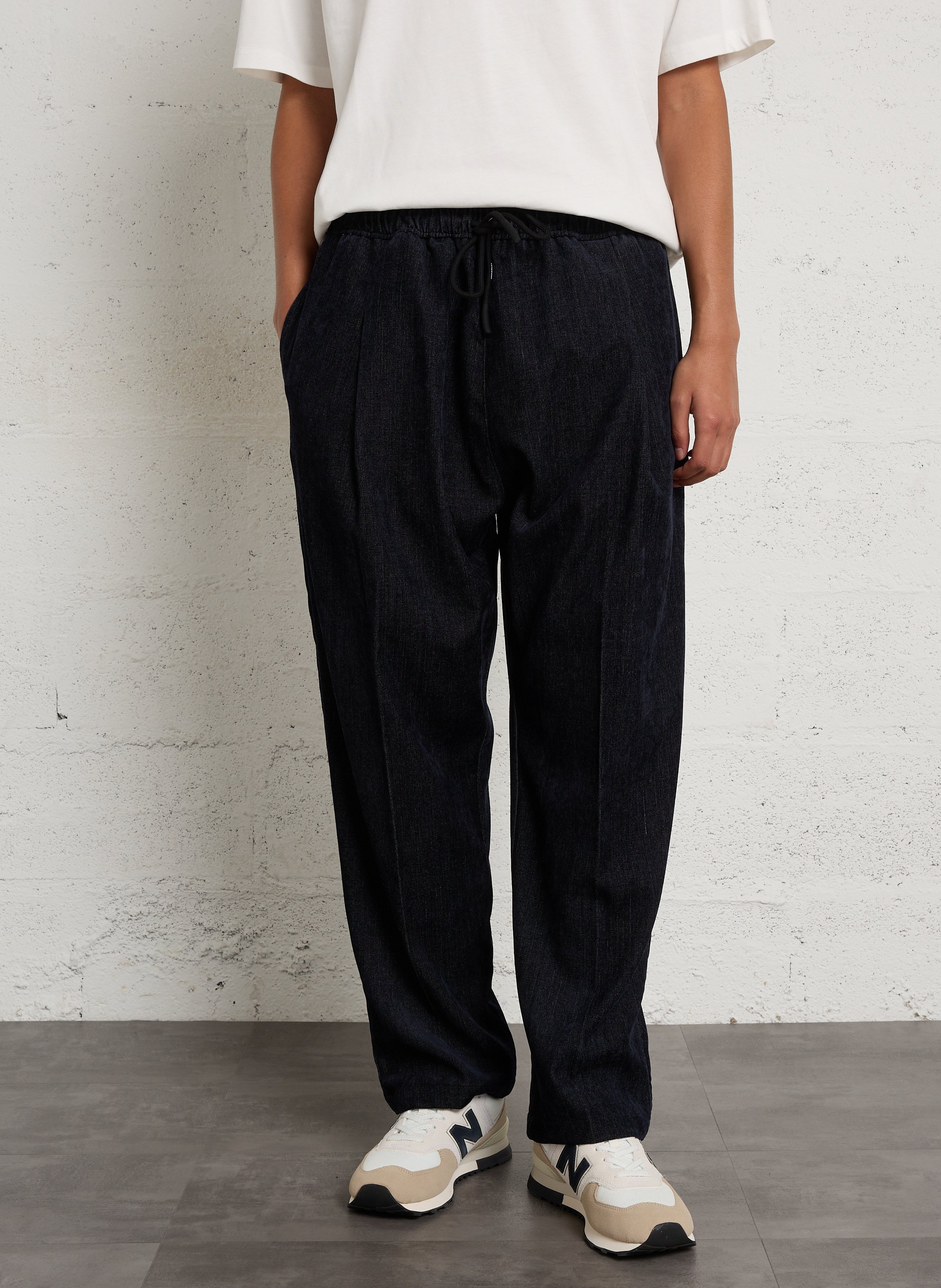 Pantalon large en velours IMPERIAL Bleu