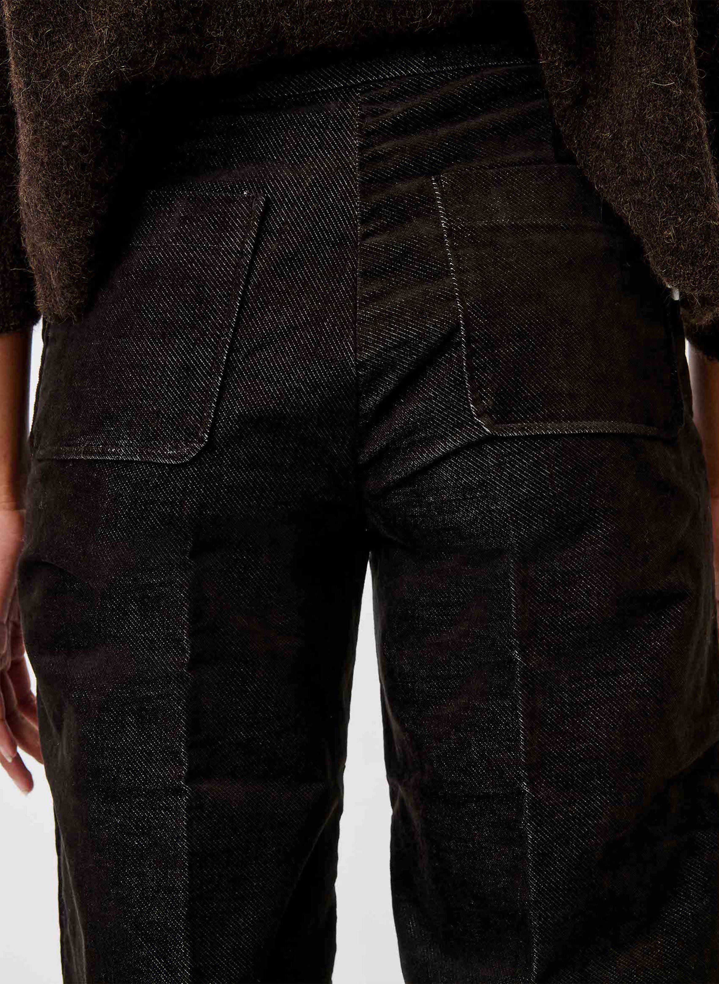 Wide-leg cotton-blend velvet pants SESSUN Brown