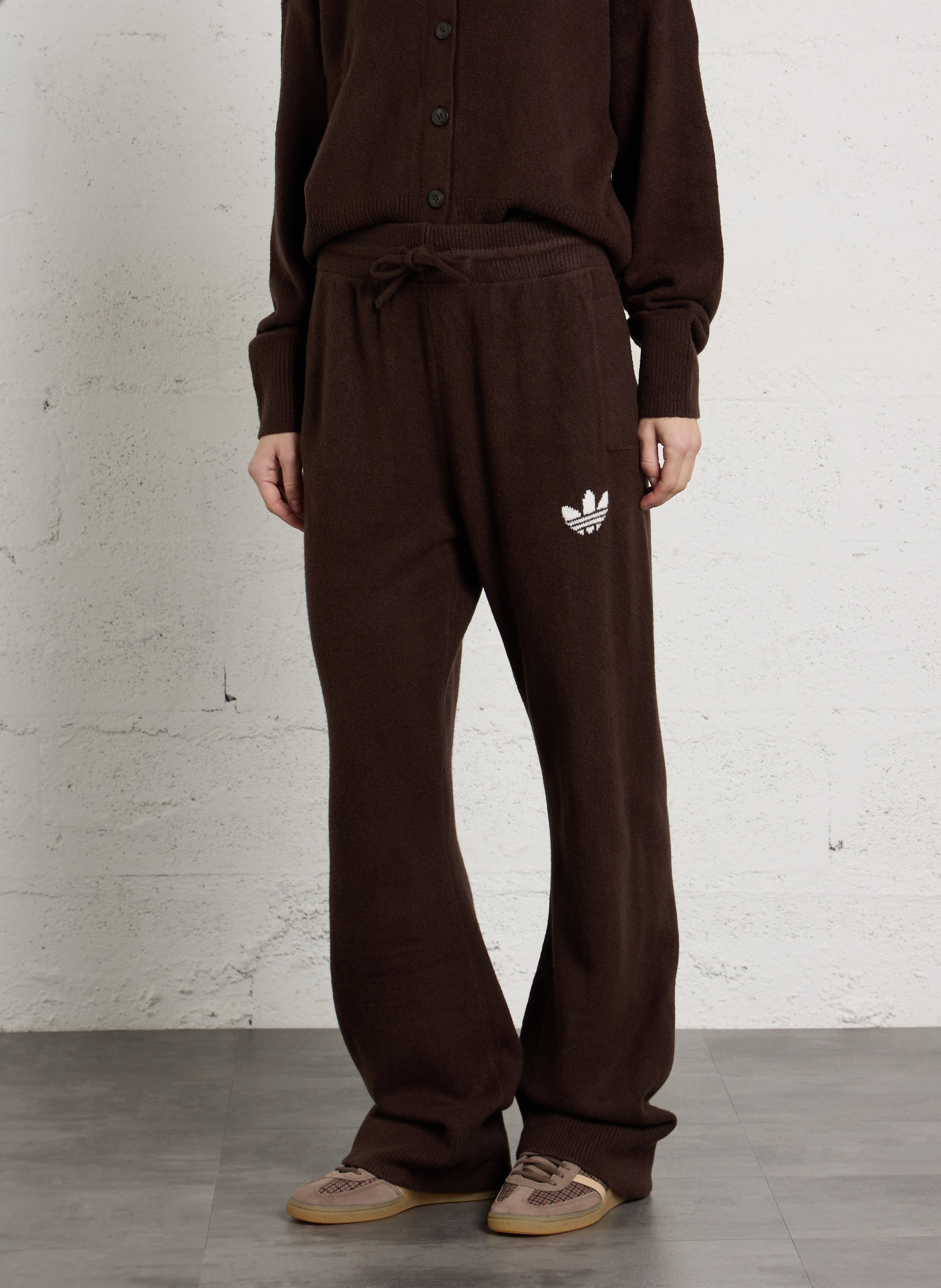 Gerade geschnittene Baumwollhose ADIDAS Braun