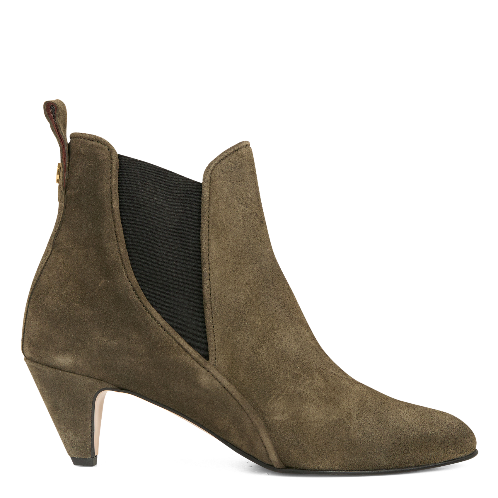 Bottines à talon imprimé en cuir velours ANONYMOUS COPENHAGEN Vert