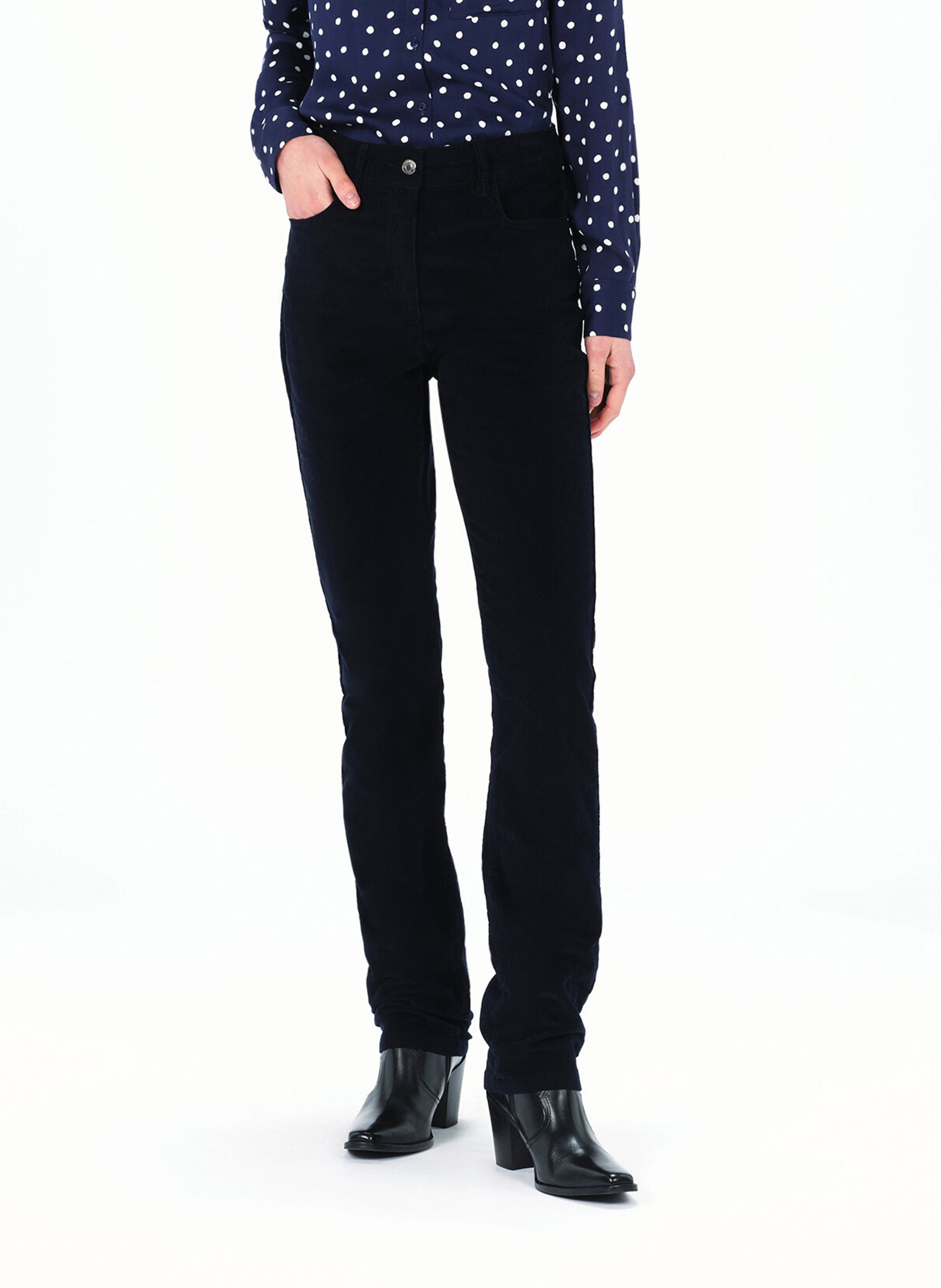 Pantalon droit en velours CAROLL
