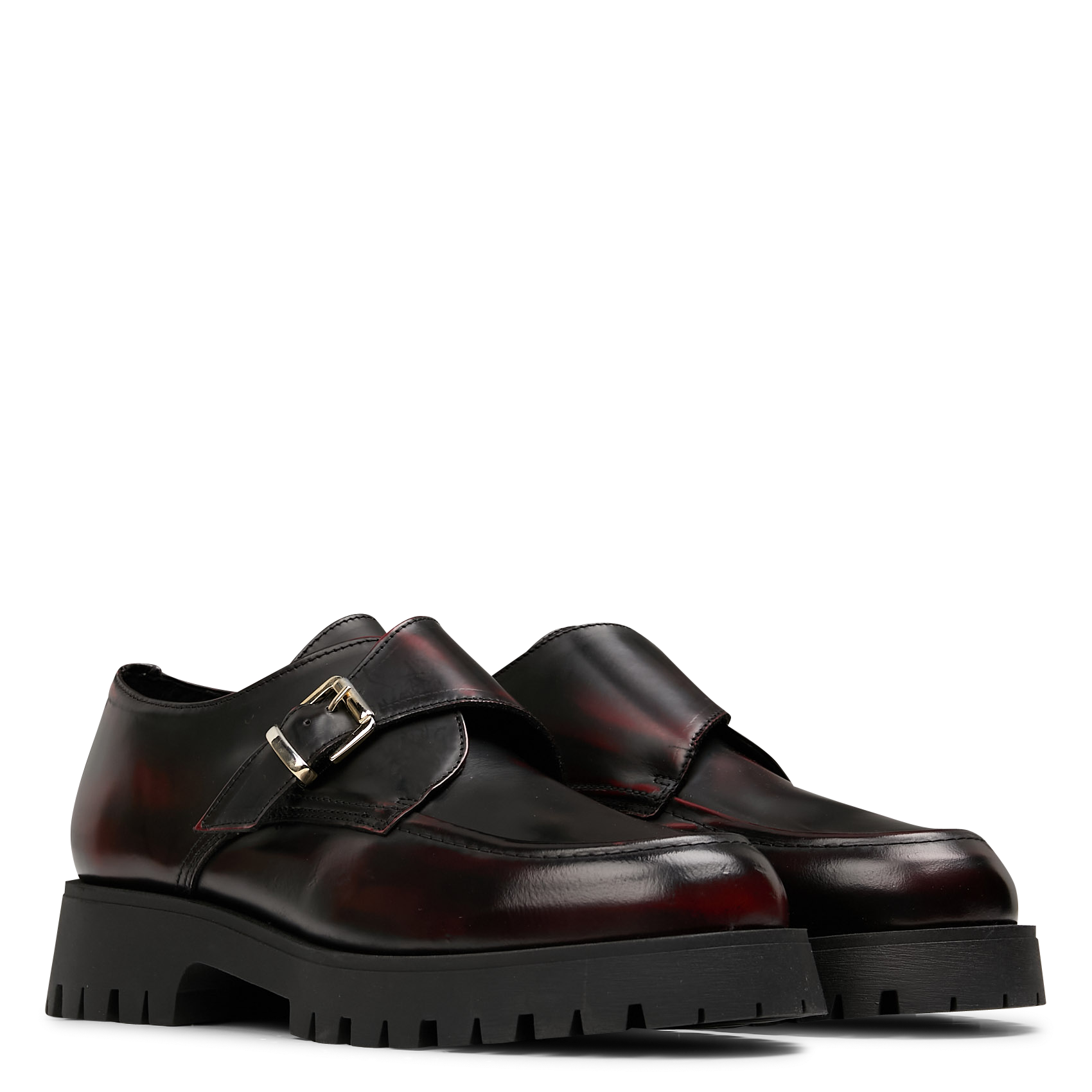 Leren derby's met vervaagd effect LA FEE MARABOUTEE Violet