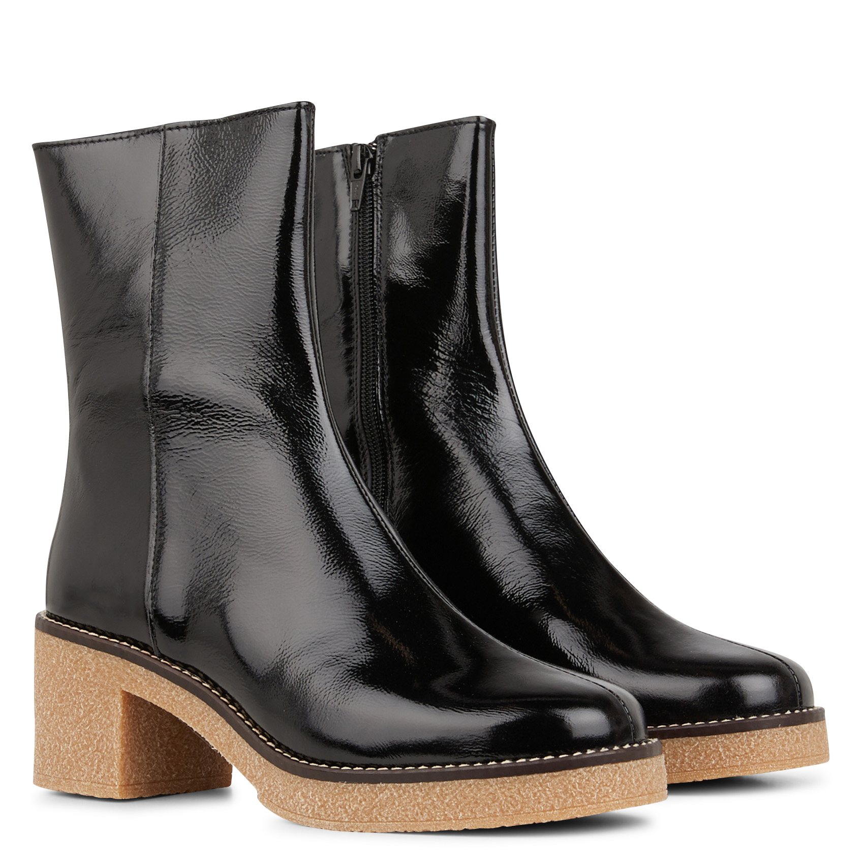 Bianca leather ankle boots PETITE MENDIGOTE Black