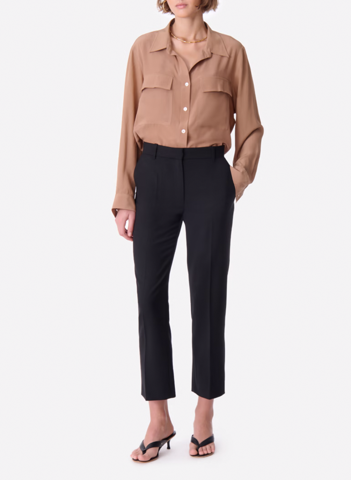 Mid-waist straight-leg pants VANESSA BRUNO Black