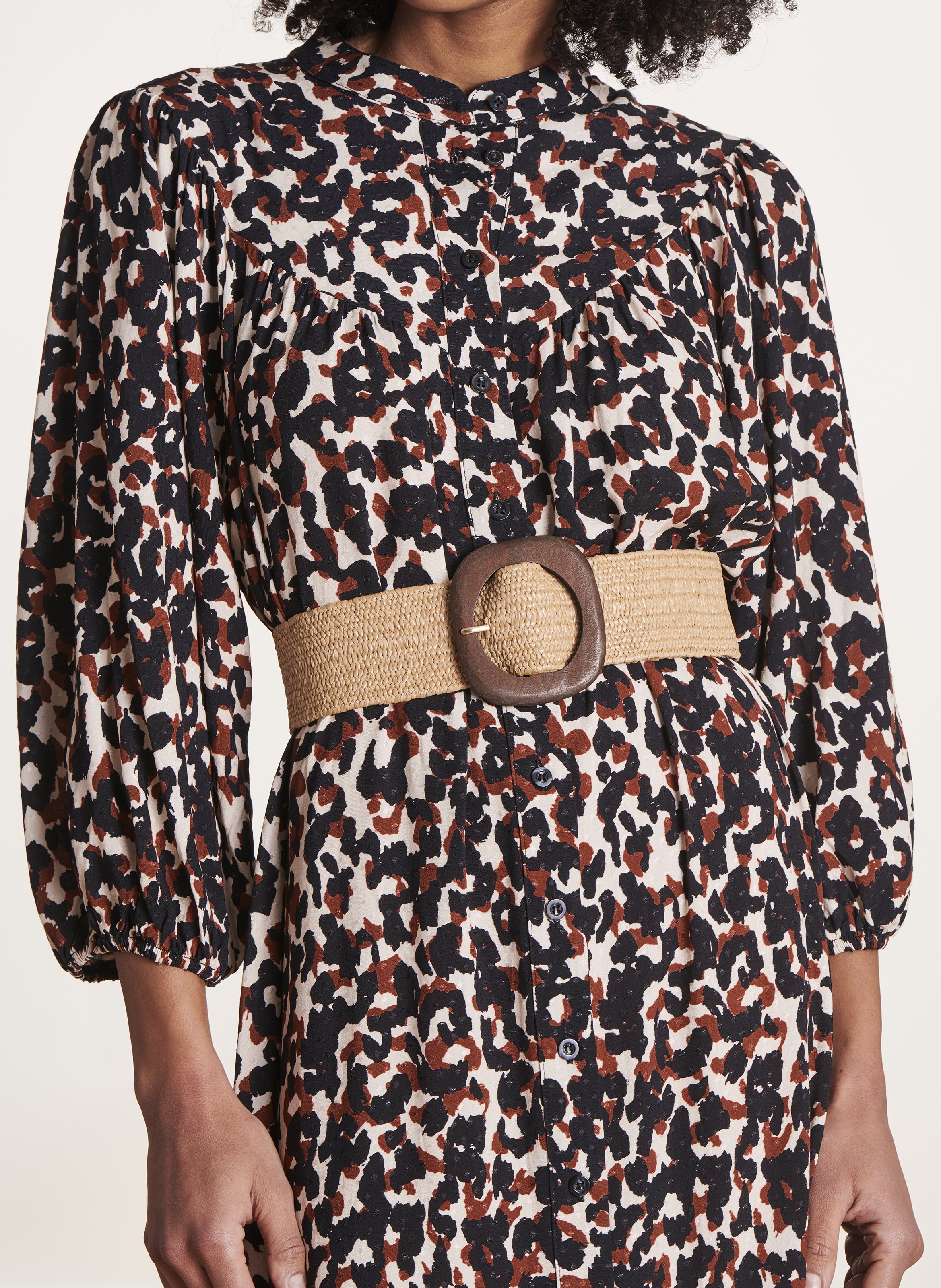 Wide belt with buckle LA FEE MARABOUTEE Beige