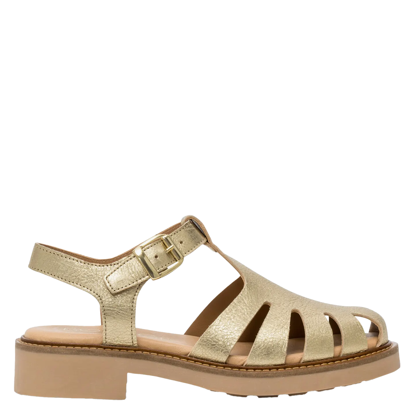 Metallische Ledersandalen BOCAGE Golden