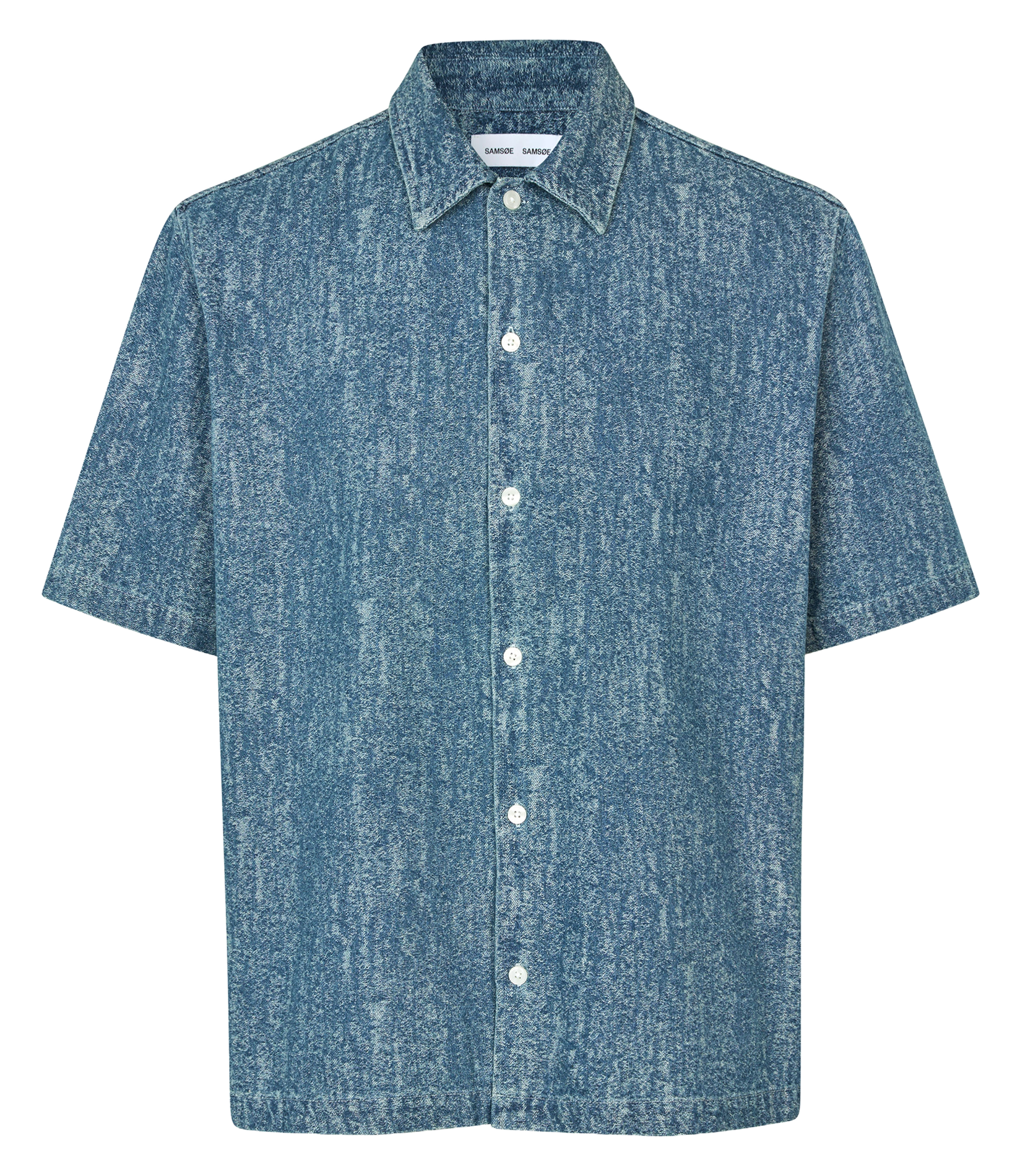 Chemise col classique en jean SAMSOE SAMSOE Bleu