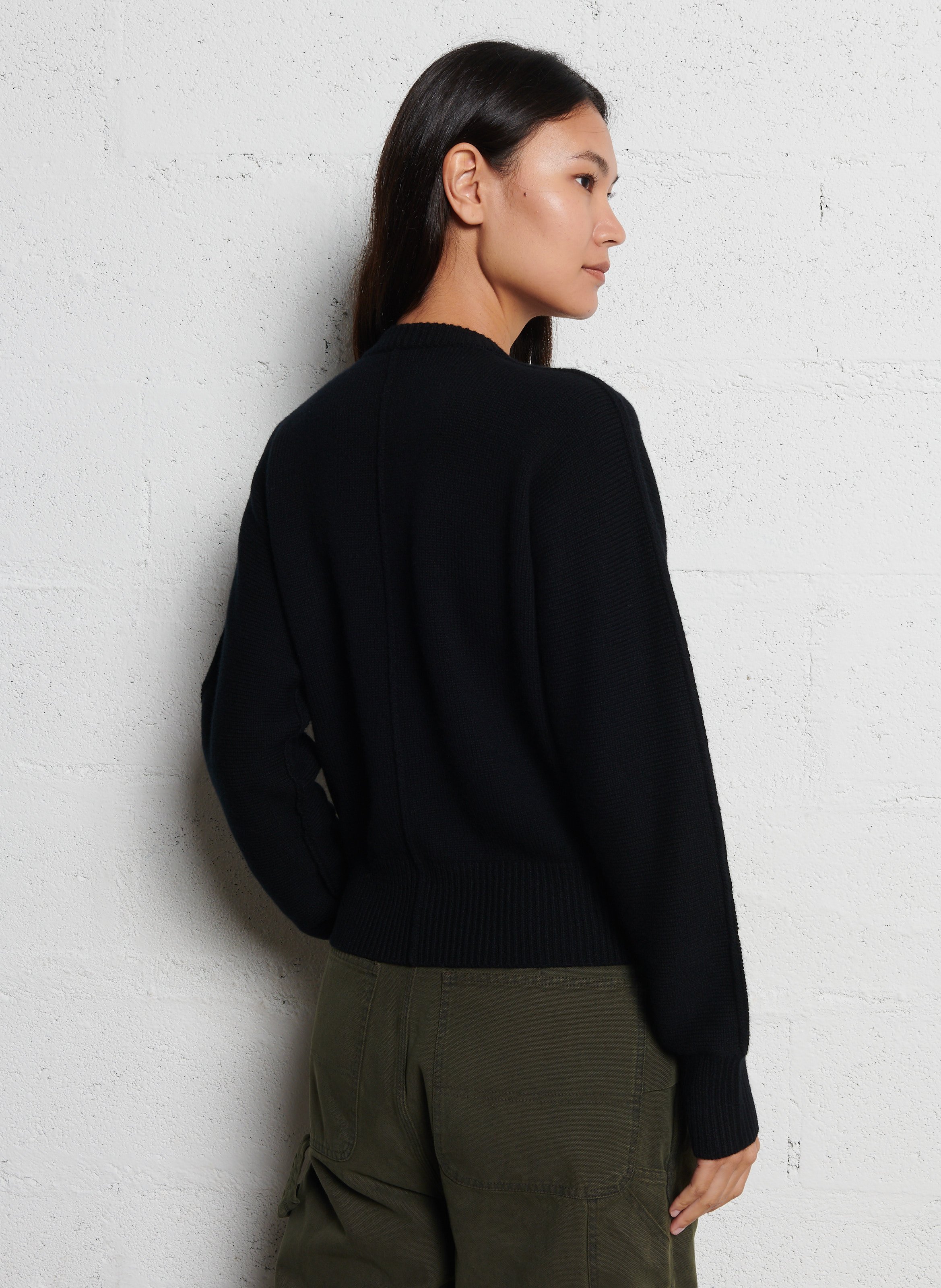 Oversize-Cardigan aus Wolle LAURENCE BRAS Schwarz