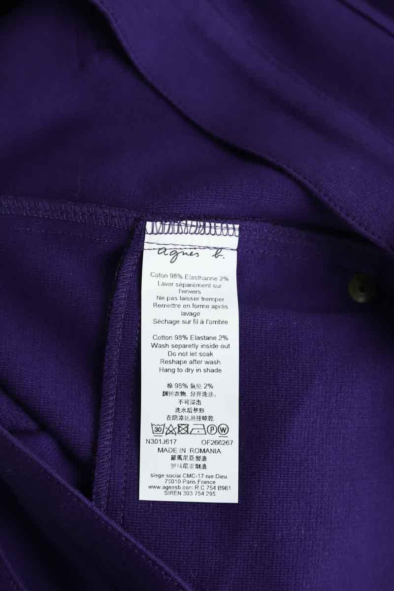 Slim-fit cotton cargo pants AGNES B. - Seconde Main Purple