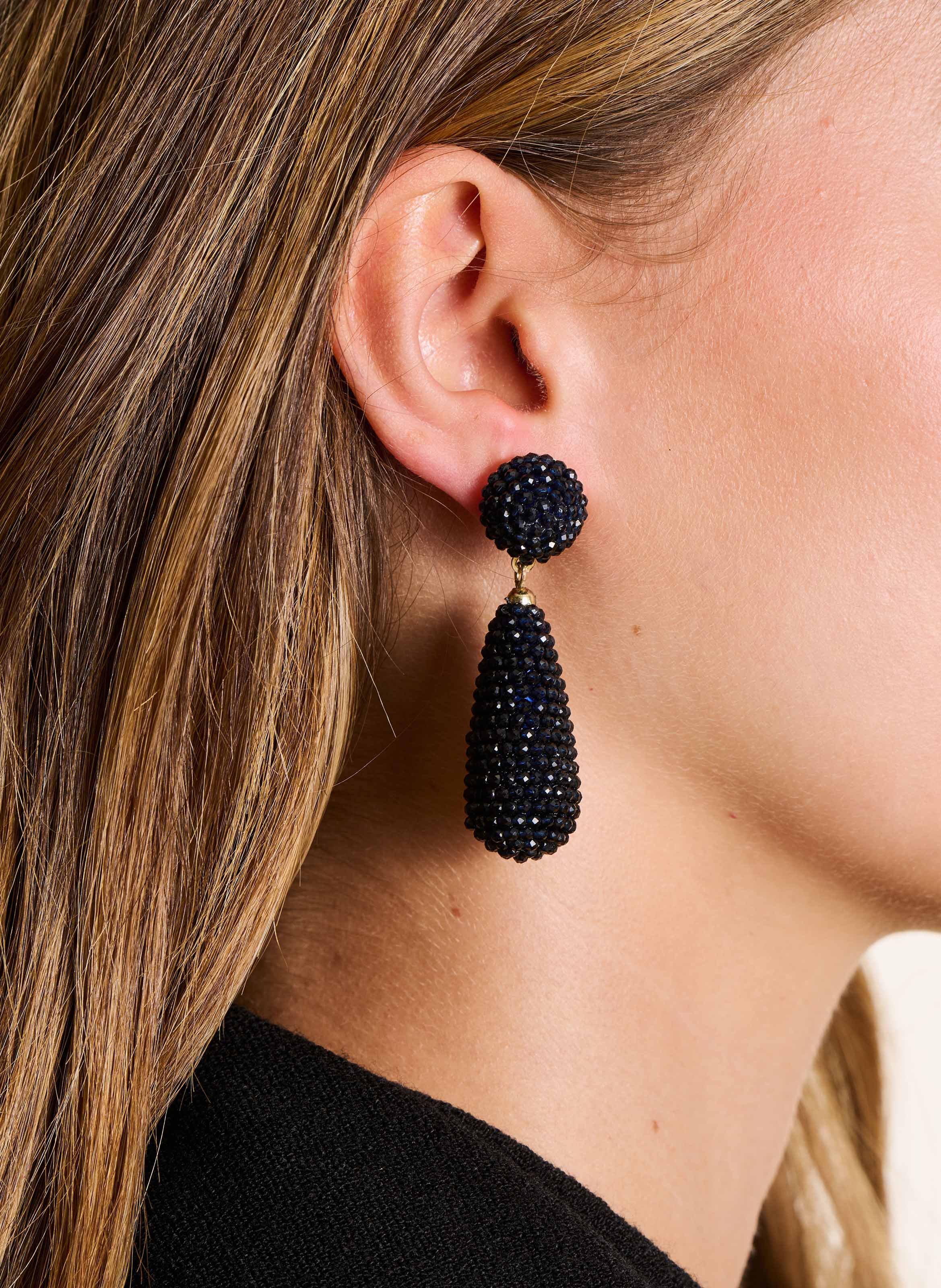 Ohrhänger mit Strass LA FEE MARABOUTEE Blau