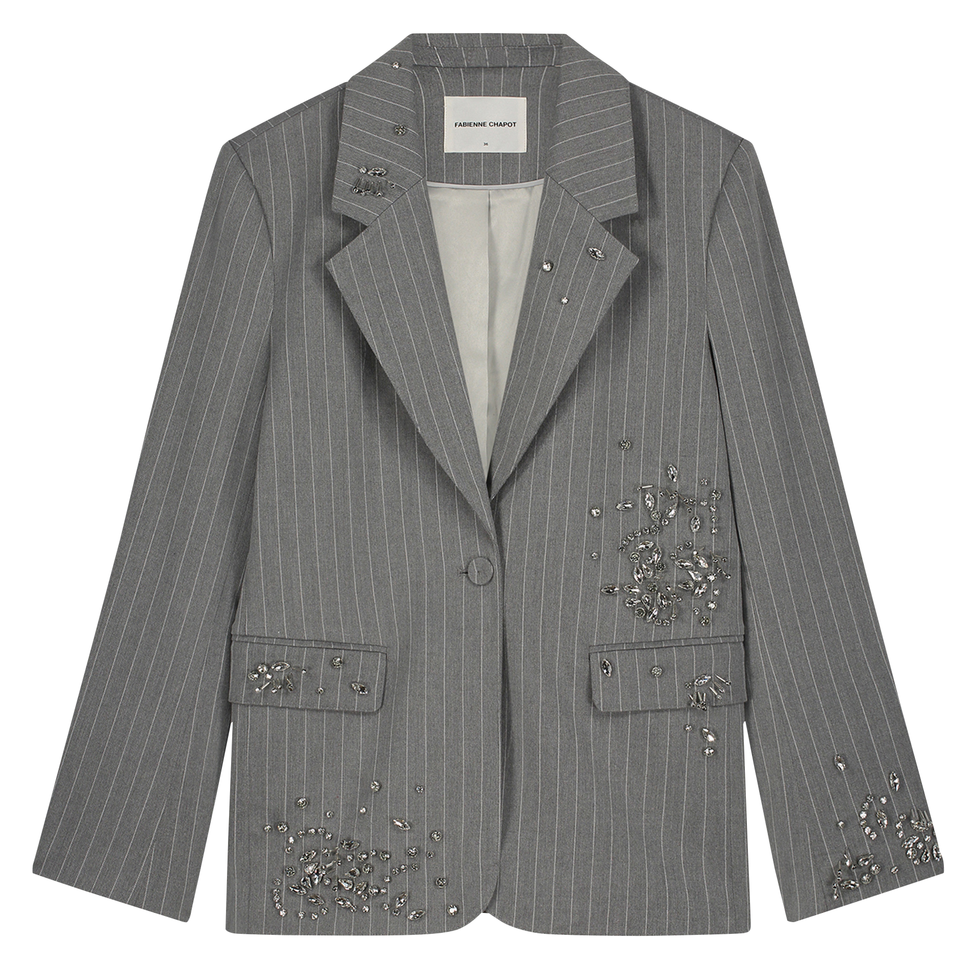 Blazer met strass FABIENNE CHAPOT Wit