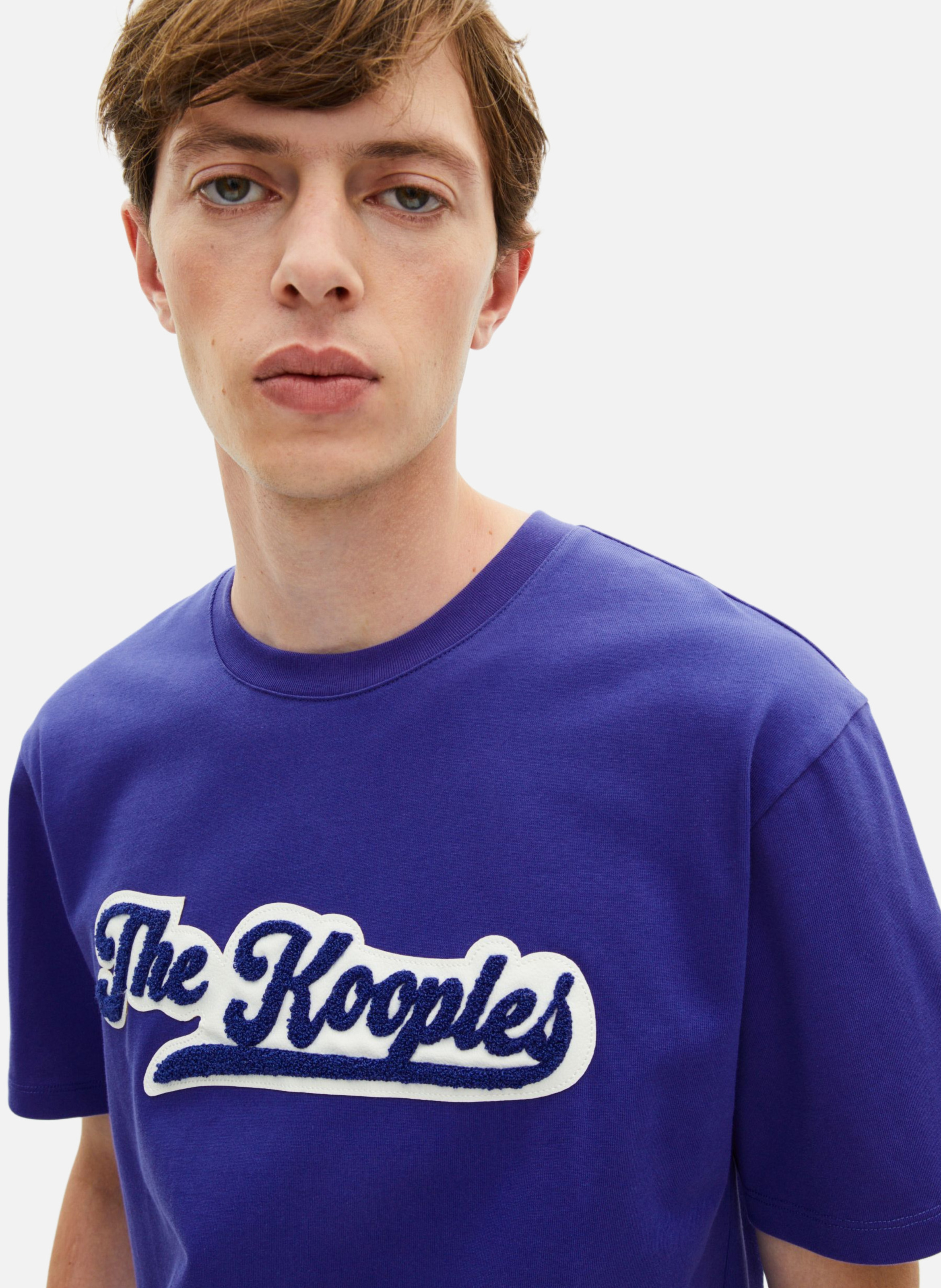T-shirt with patch THE KOOPLES Blue