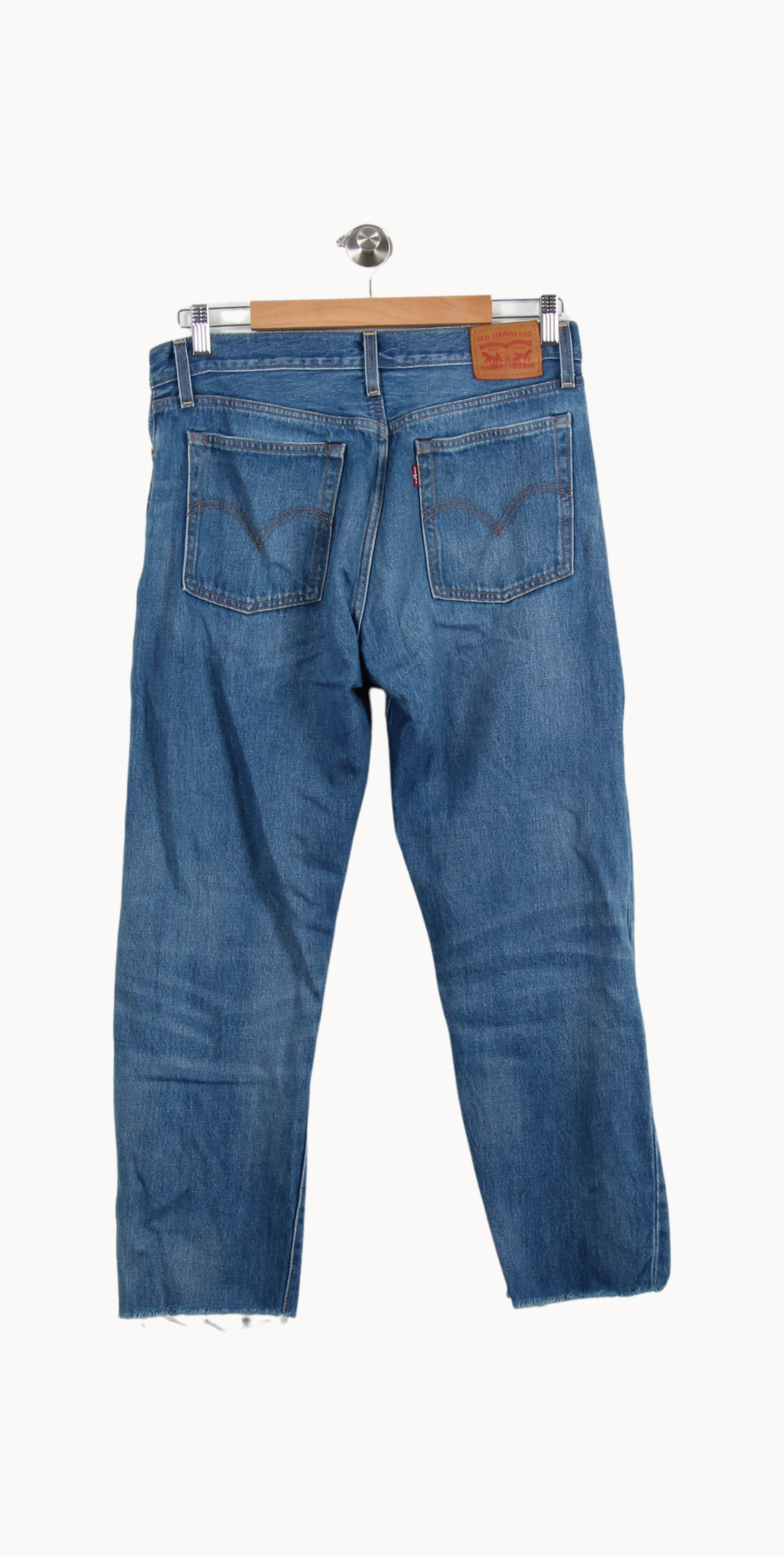 Cropped slim jeans with studs LEVI'S - Seconde main Blue