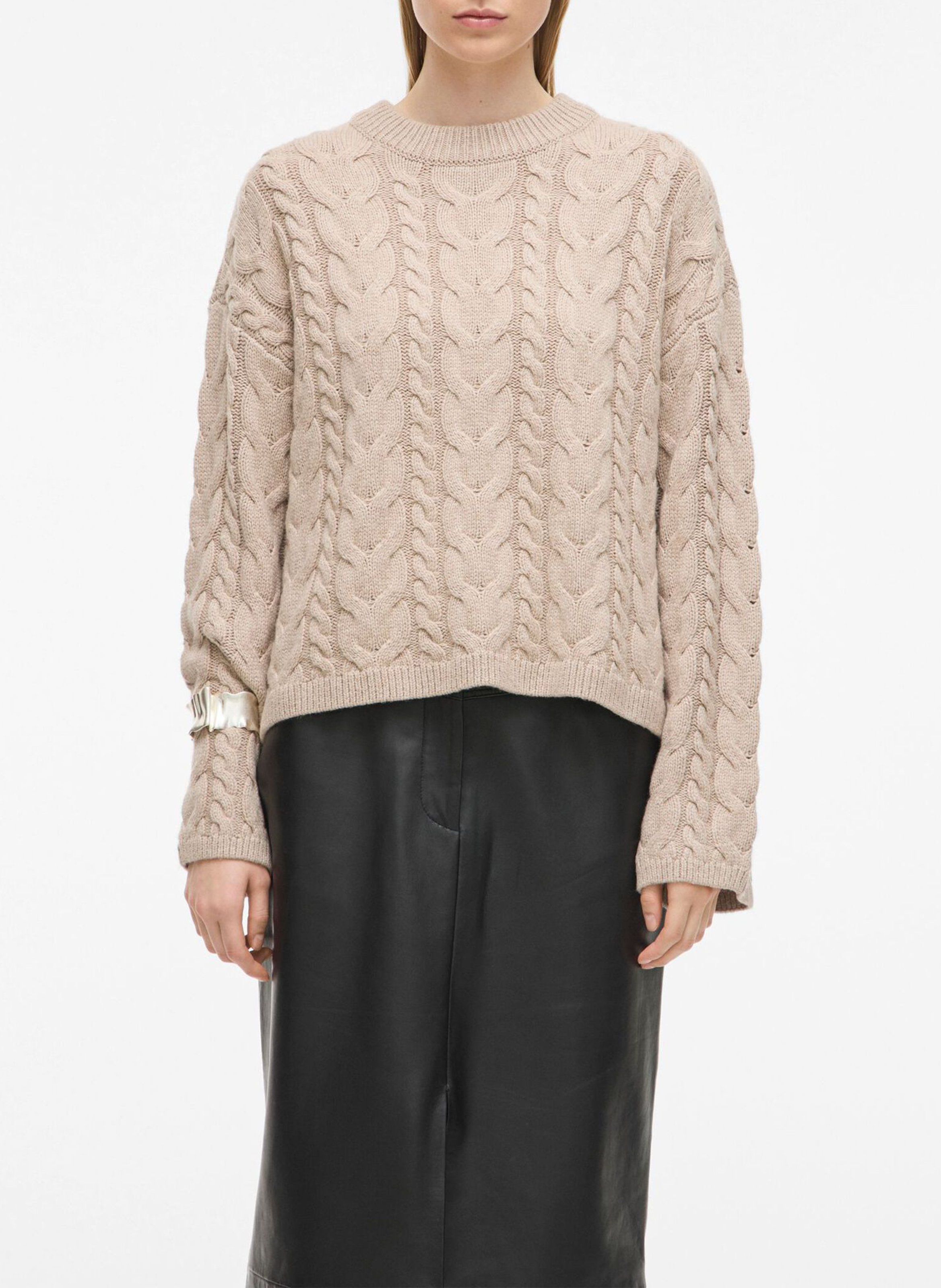 Trui met opstaande kraag ROUGE EDIT Beige