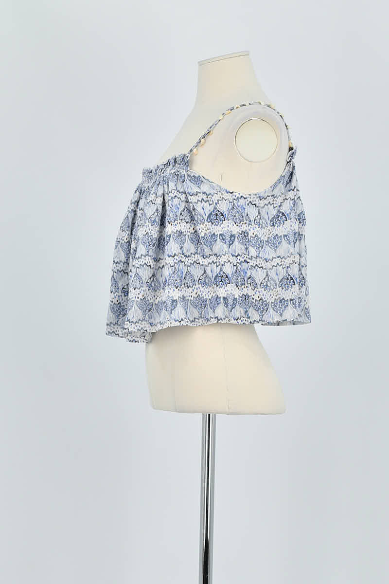 Azawood sleeveless top ANTIK BATIK - Seconde Main Blue