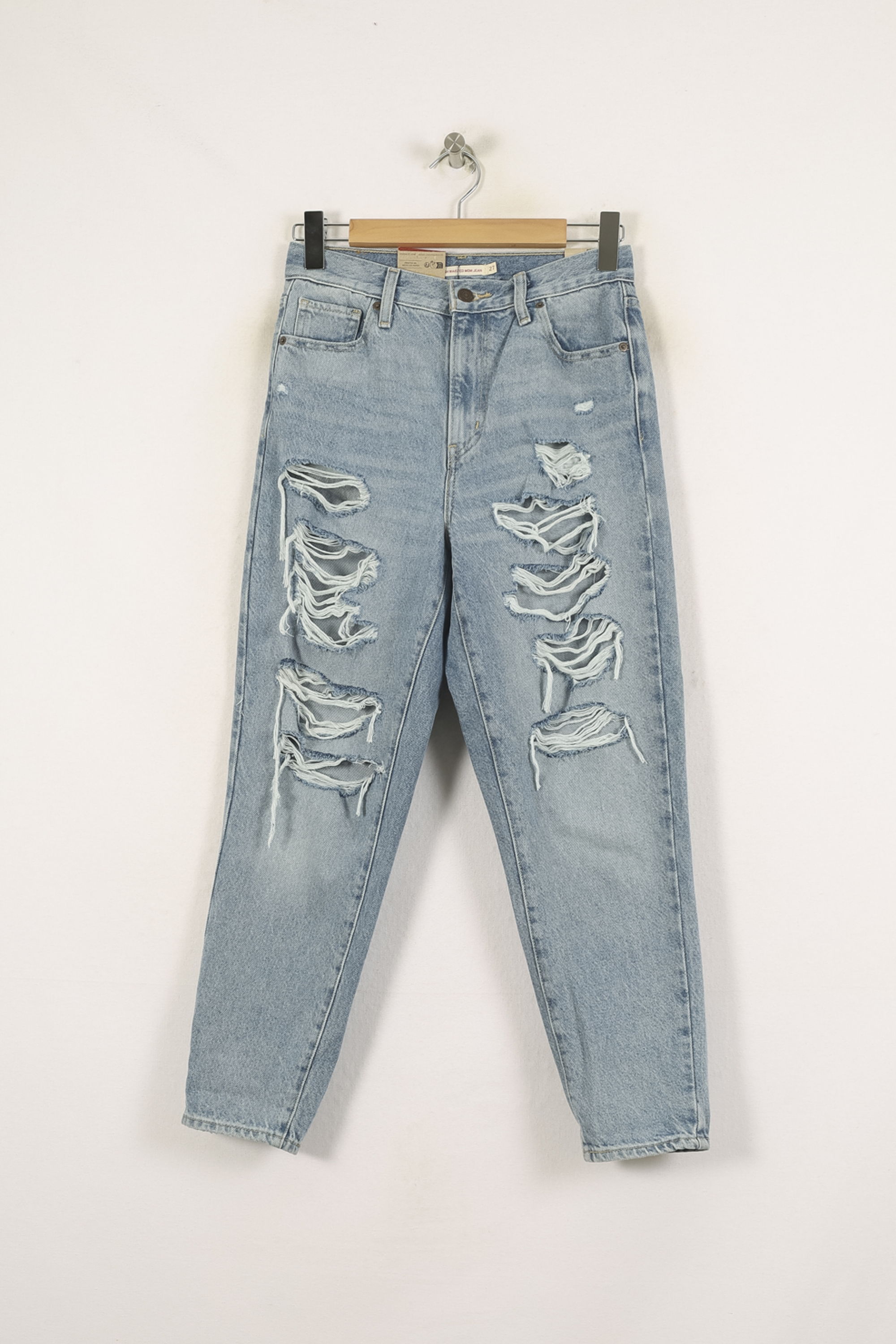 Cropped slim jeans with studs LEVI'S - Seconde main Blue