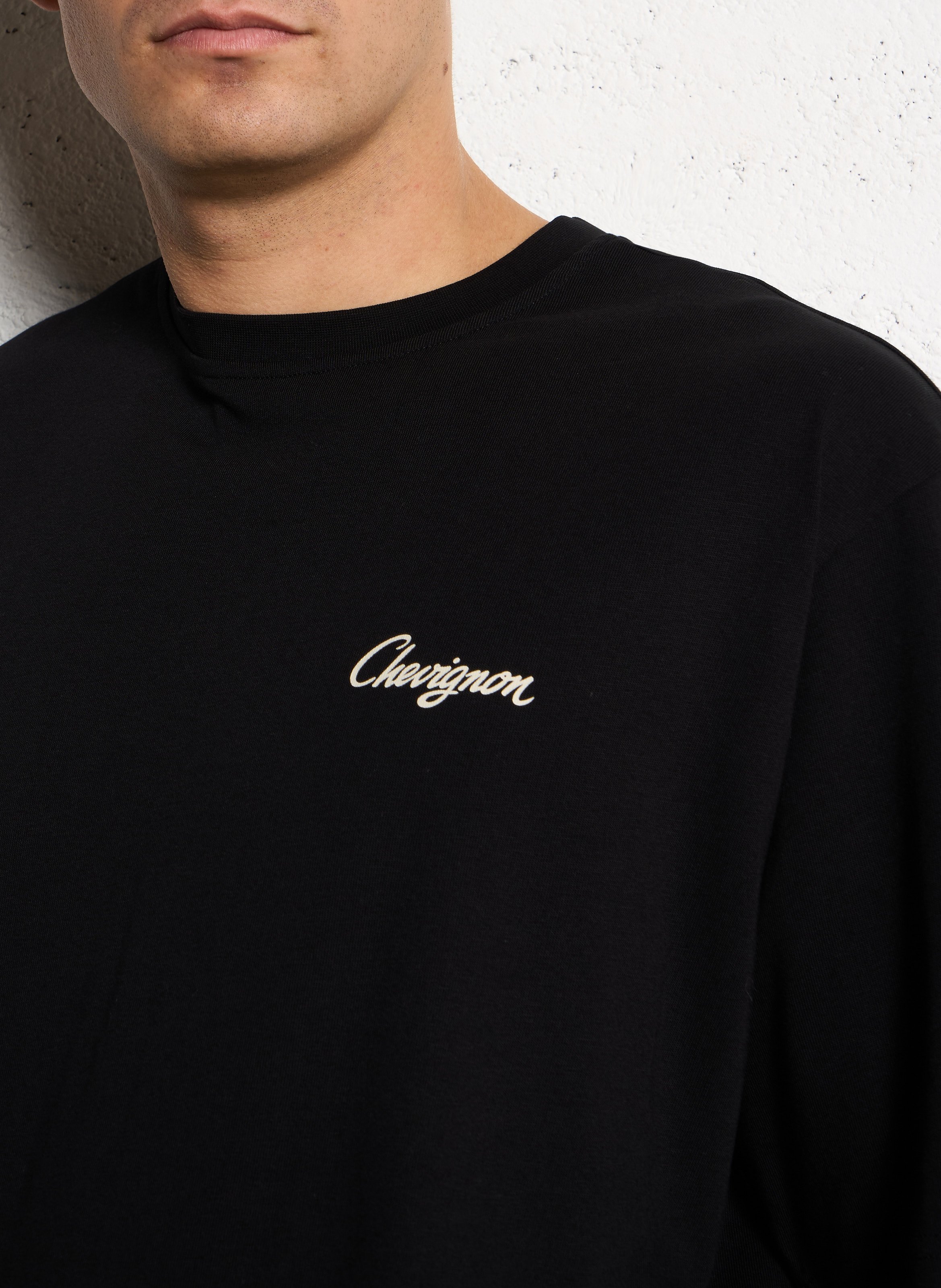 Tee-shirt oversize en coton bio  CHEVIGNON Noir
