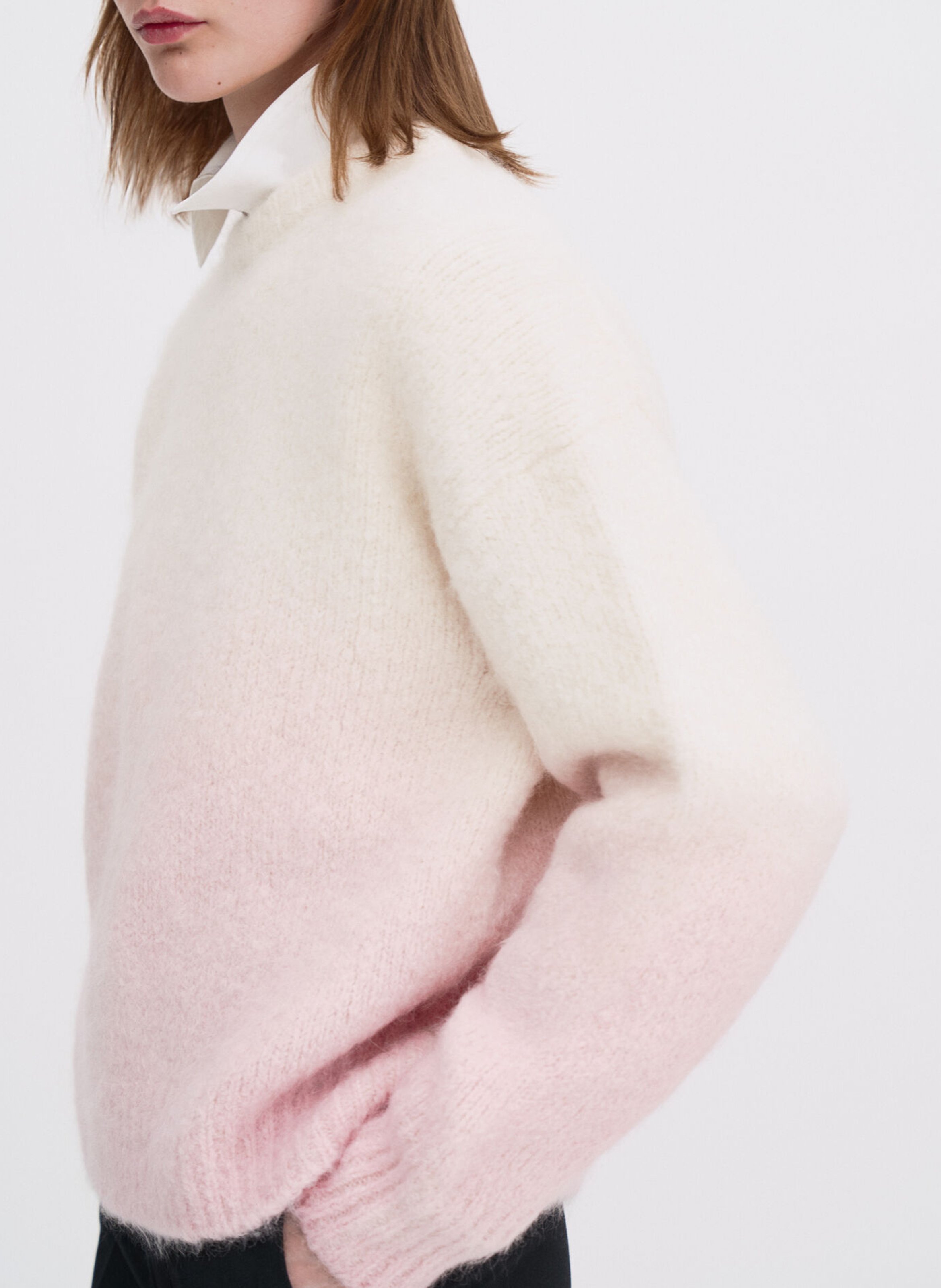 Oversized gradient wool blend sweater FILIPPA K Pink