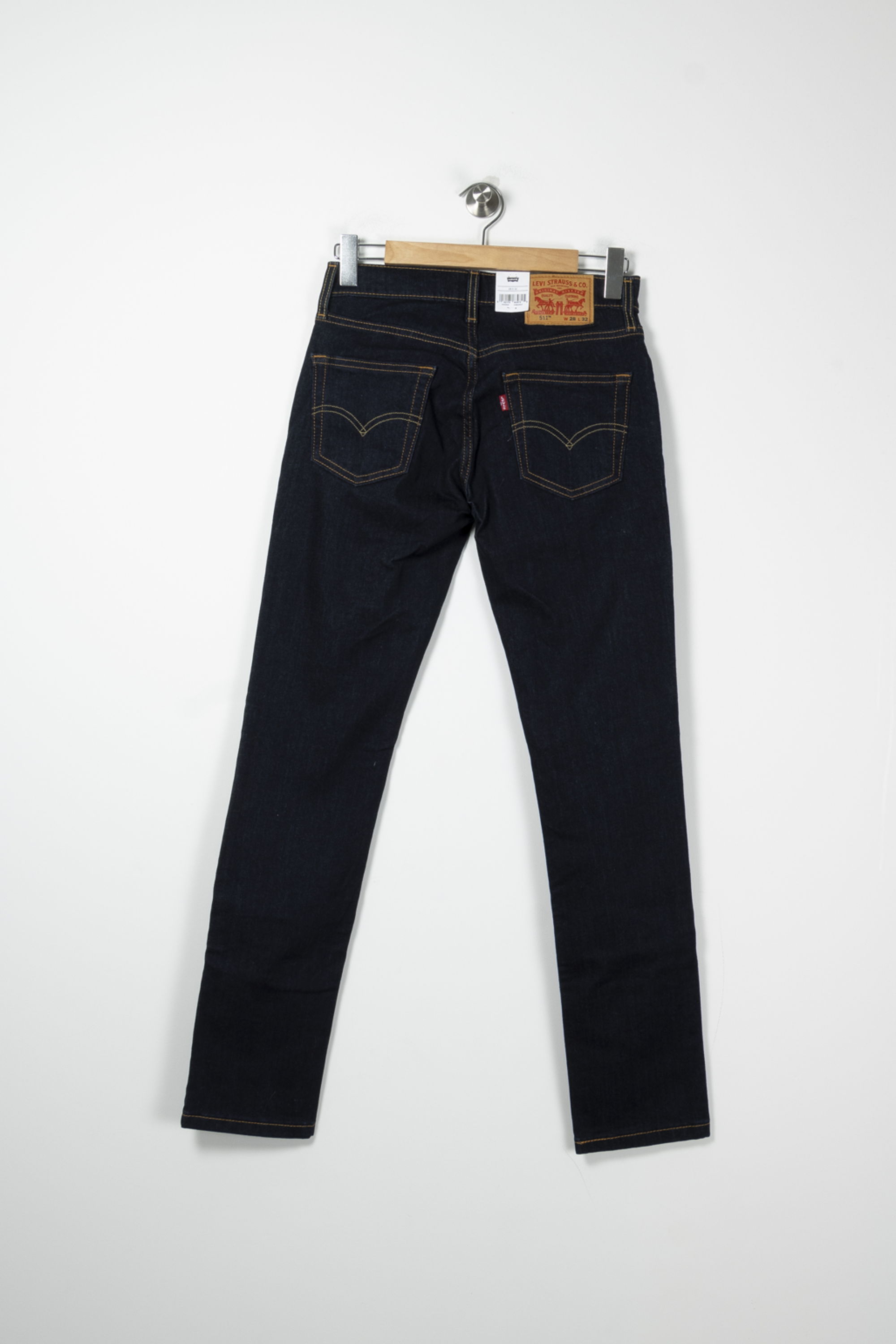 Cropped slim jeans with studs LEVI'S - Seconde main Blue