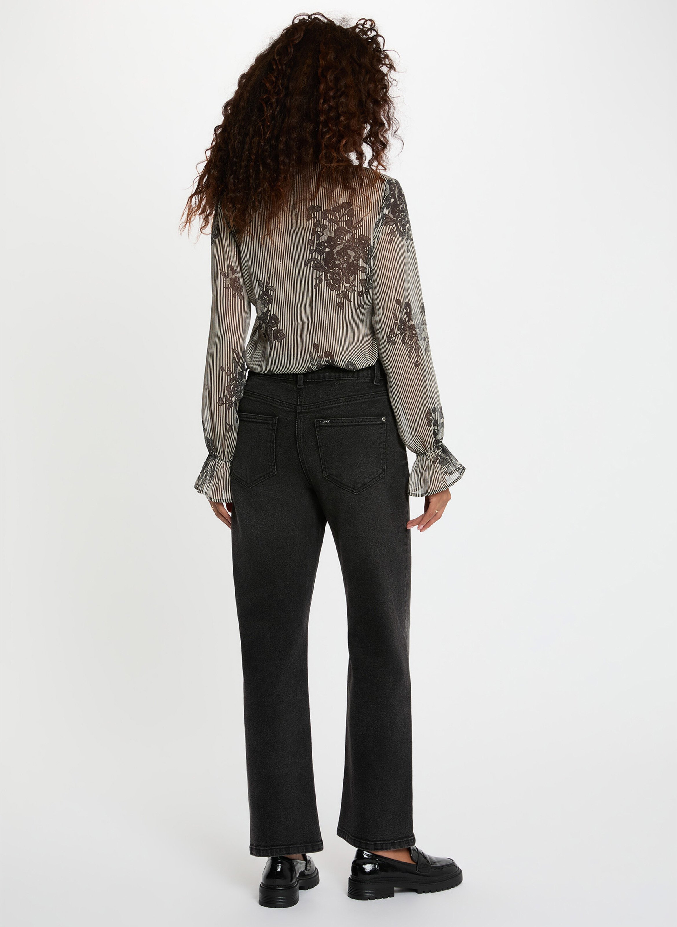 Bluse mit gestreiftem Blumenmuster MORGAN Mehrfarbig