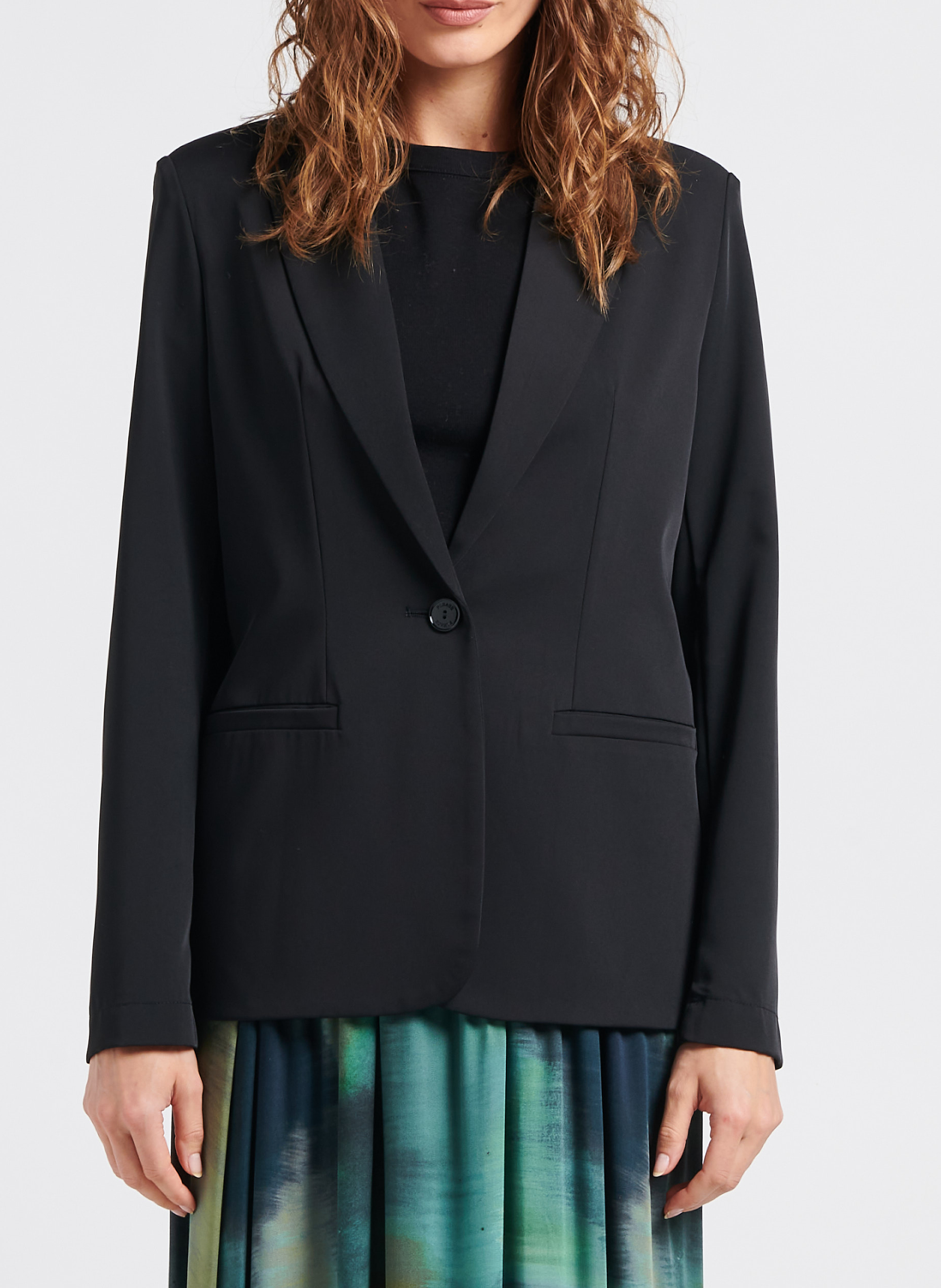 Veste blazer col tailleur PLEASE Noir