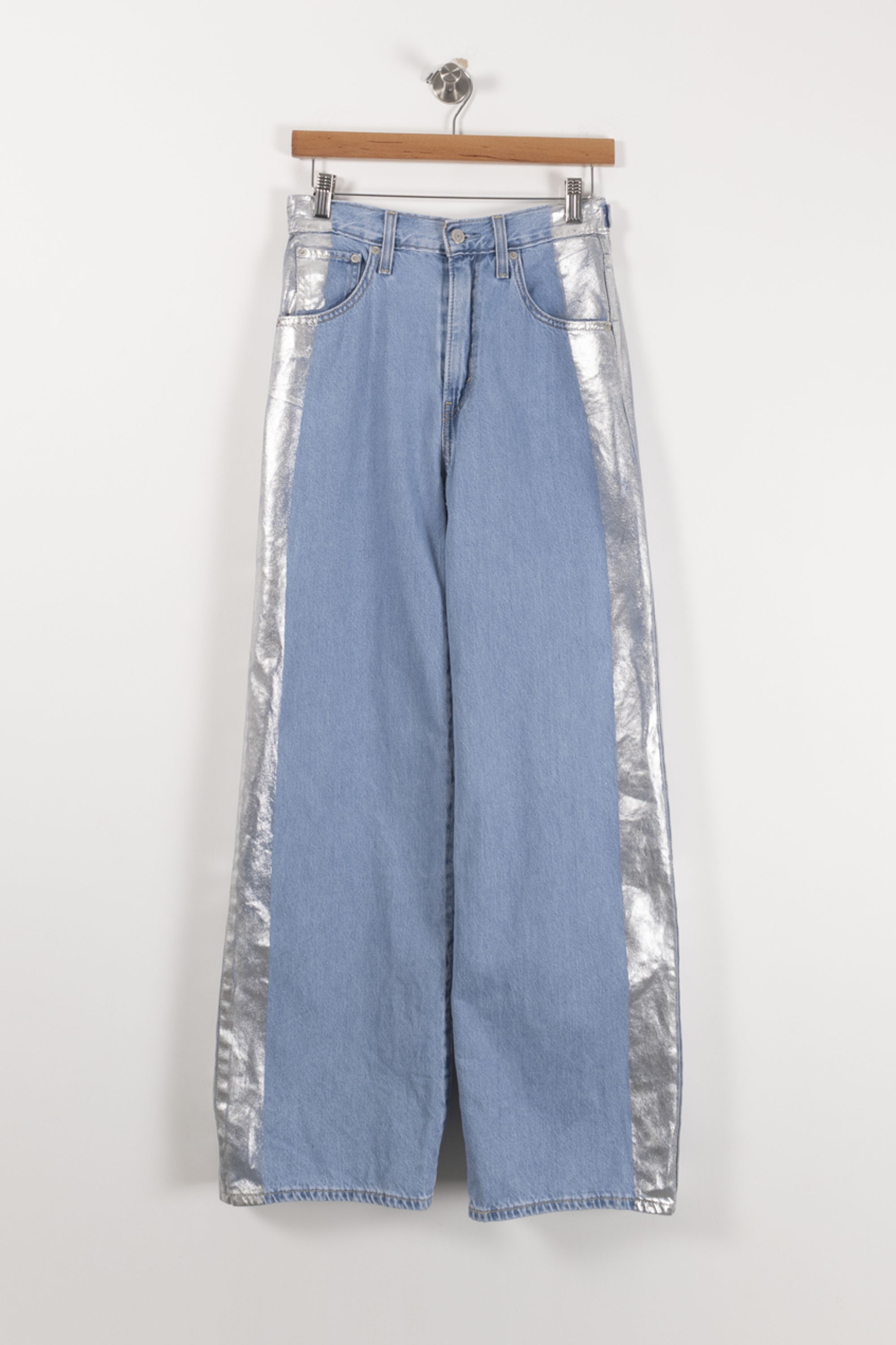 Cropped slim jeans with studs LEVI'S - Seconde main Blue