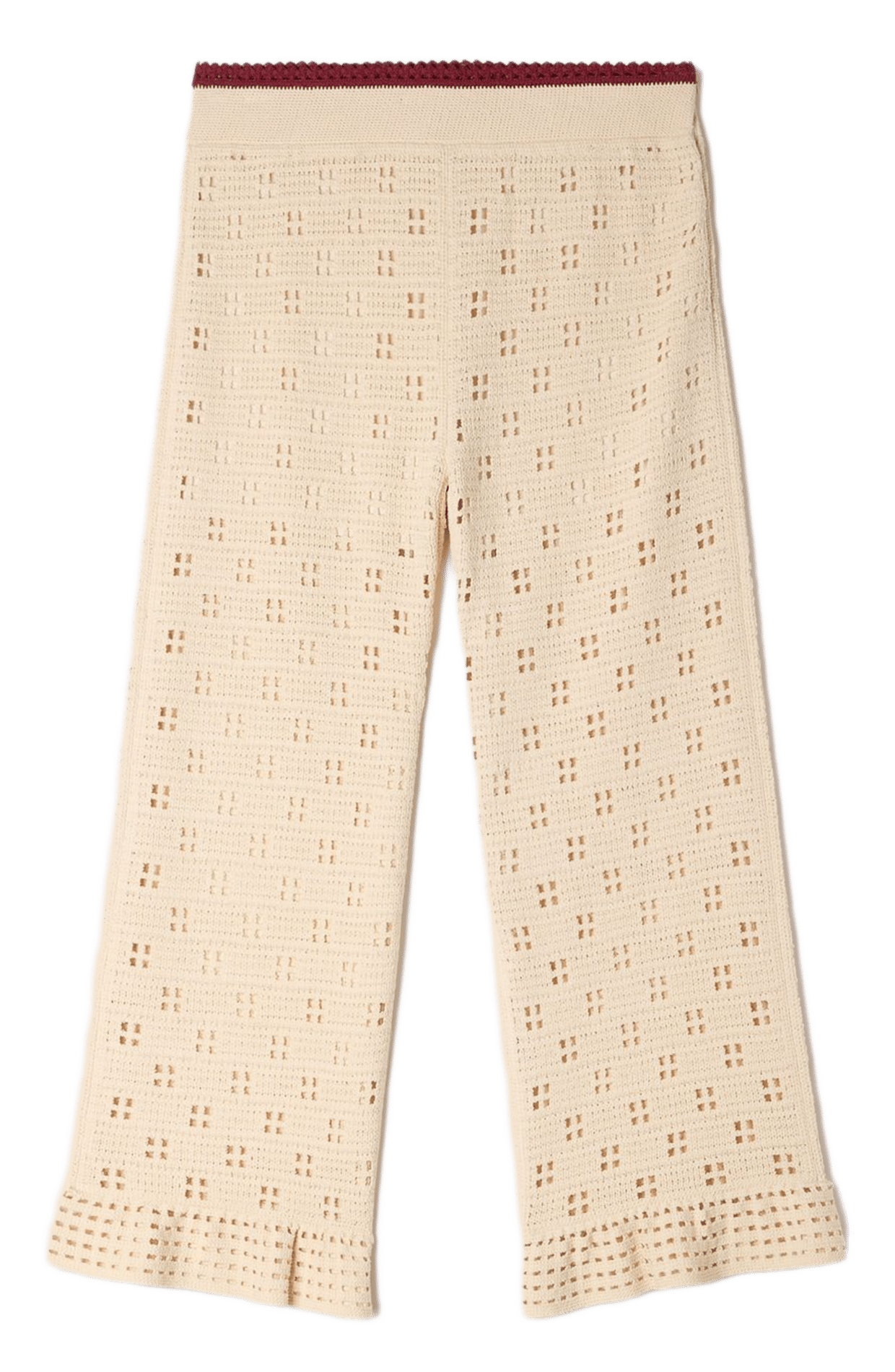 High-rise cropped pants SANDRO Beige
