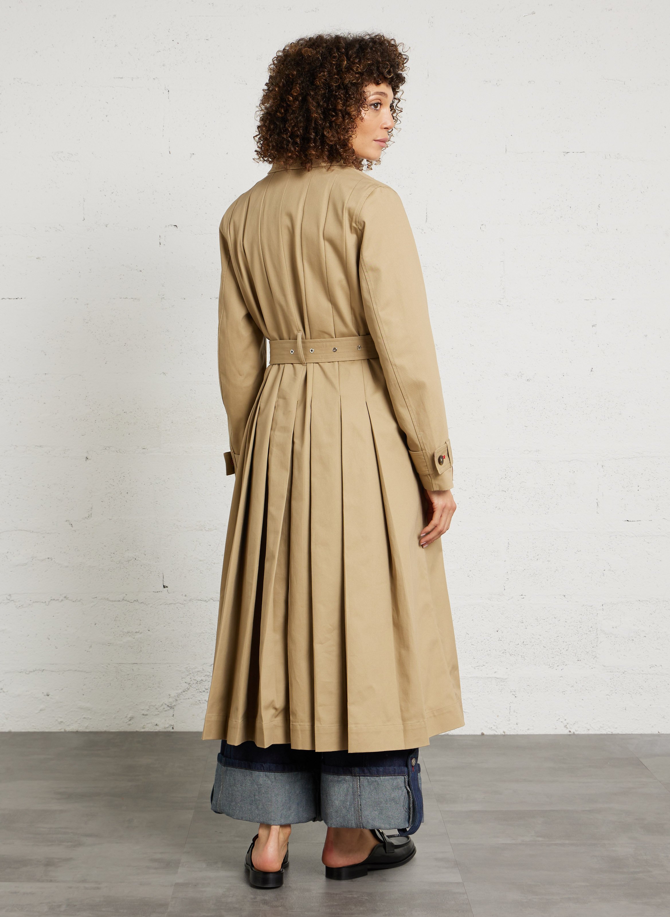Oversized trench in blended organic cotton DAMSON MADDER Beige